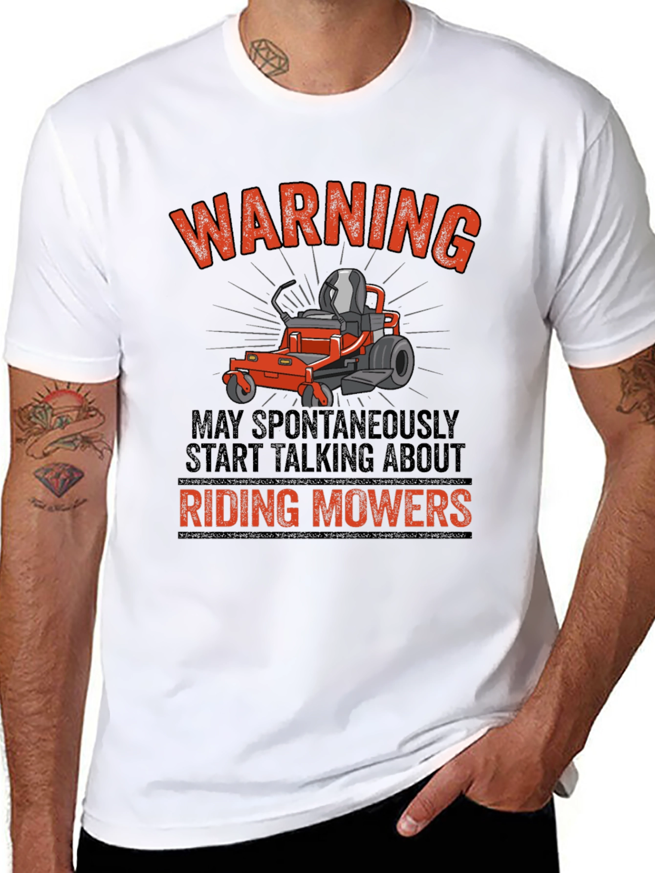 Riding Mowers Warning T-Shirt