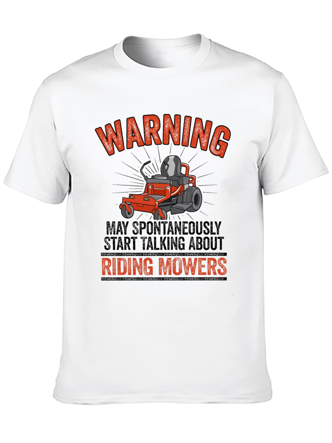 Riding Mowers Warning T-Shirt