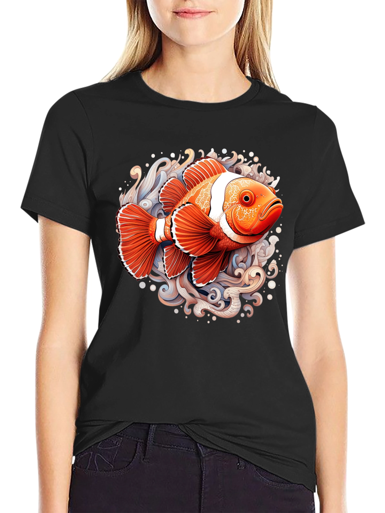 Clownfish Graphic T-Shirt - Black