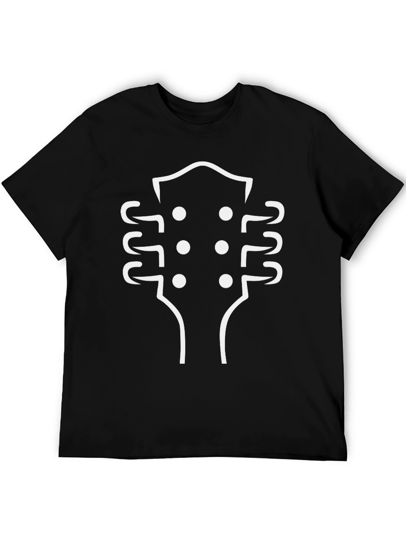 Guitar Headstock Graphic Tee - Black
