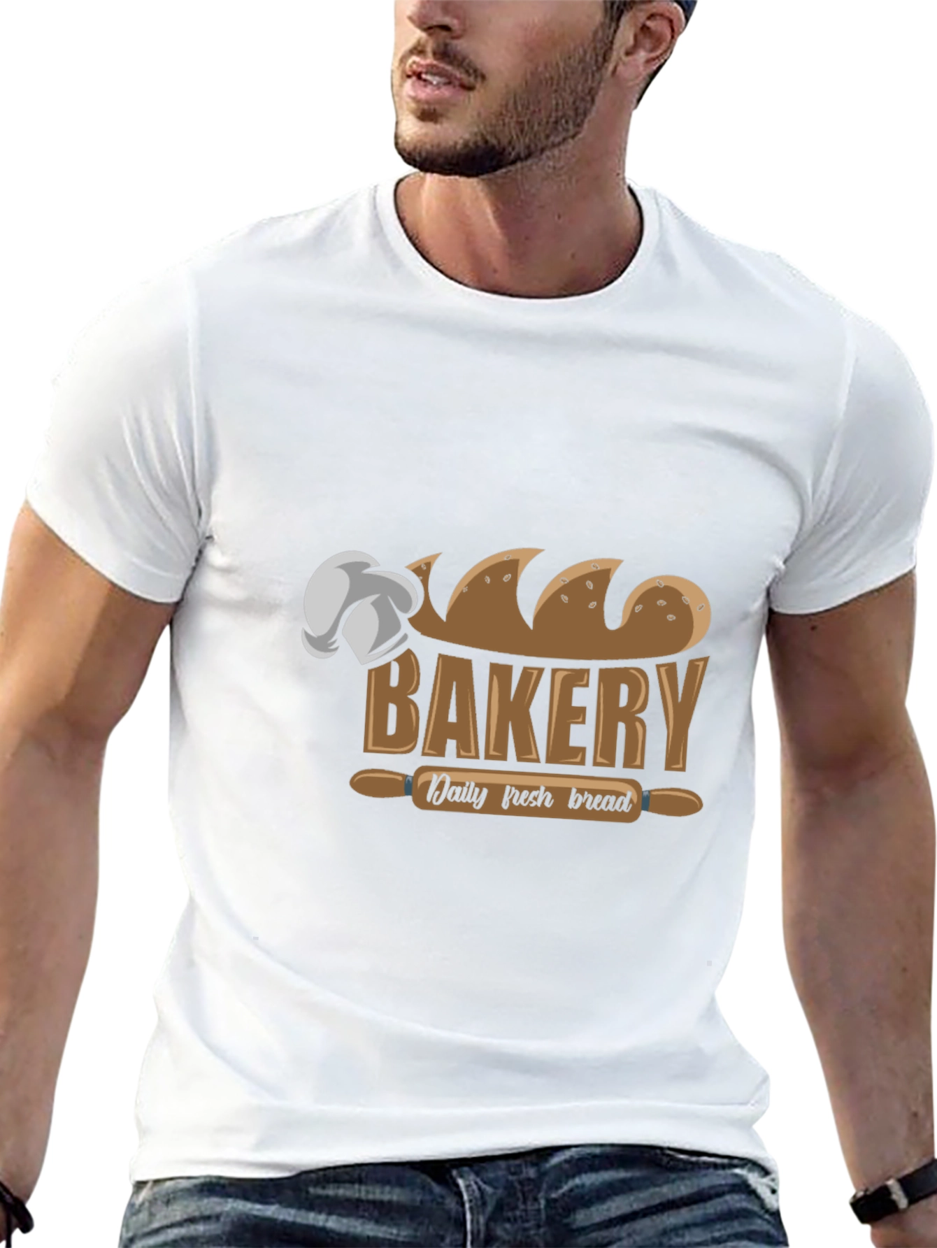 Bakery Daily Fresh Bread Black T-Shirt
