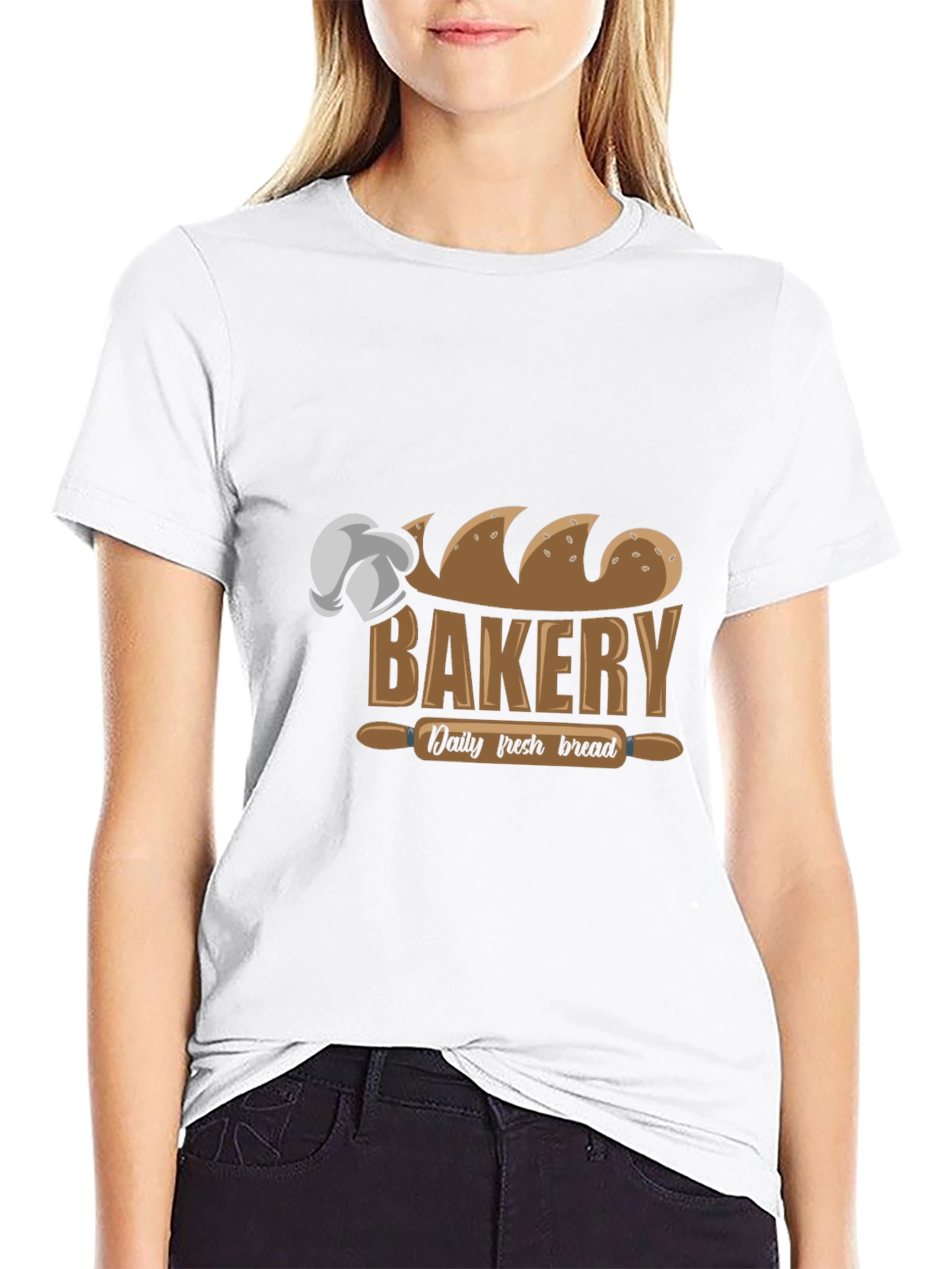 Bakery Daily Fresh Bread Black T-Shirt