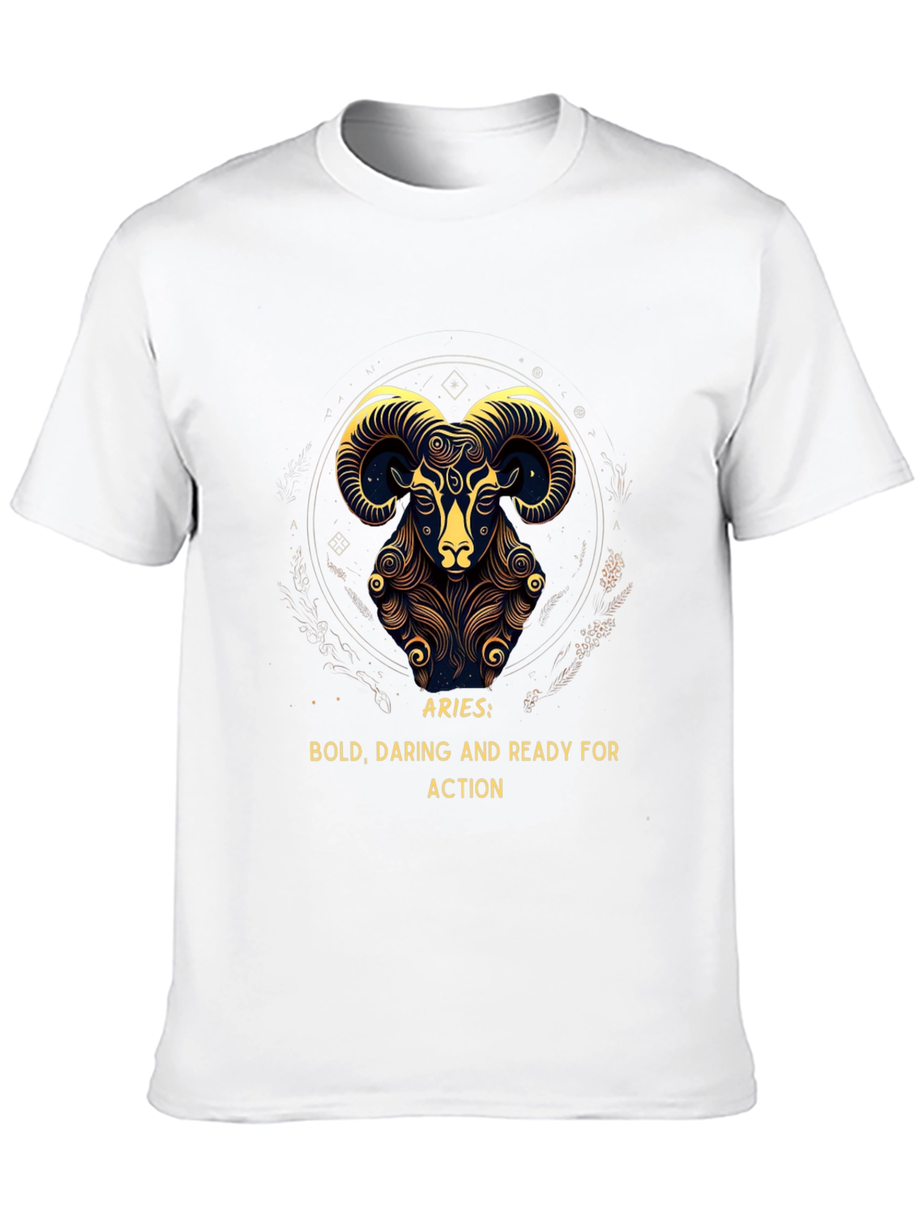 Aries Zodiac Black Graphic Tee