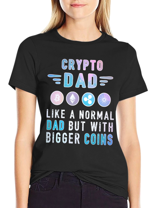 Crypto Dad T-Shirt Bitcoin Ethereum XRP Cardano