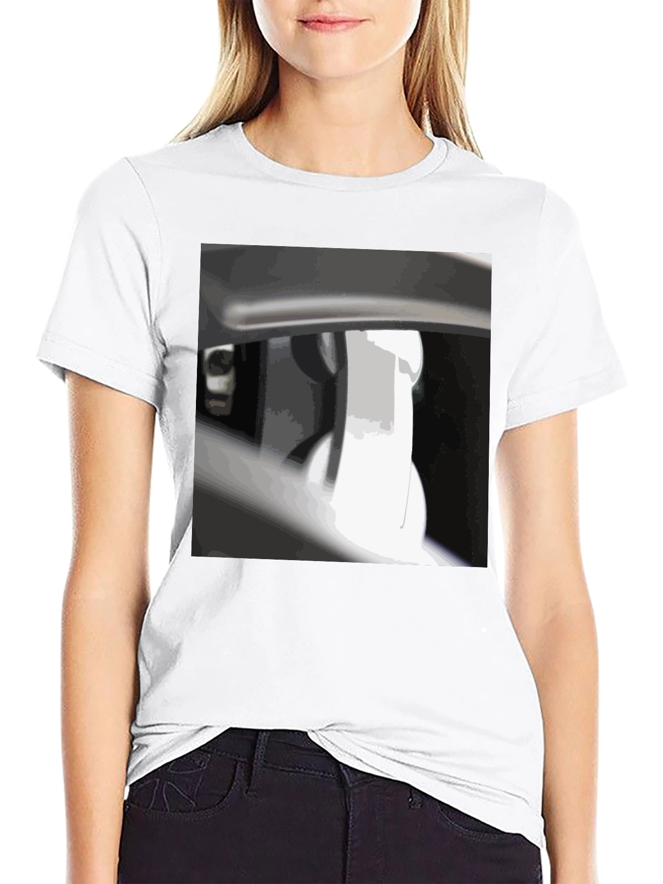 Modern Graphic Tee - Abstract Automotive Design