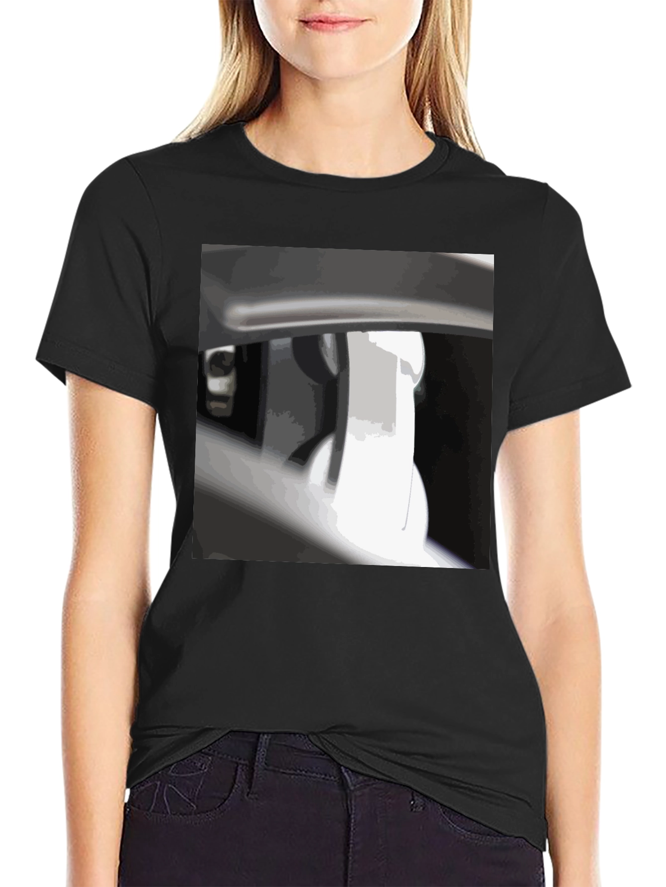Modern Graphic Tee - Abstract Automotive Design