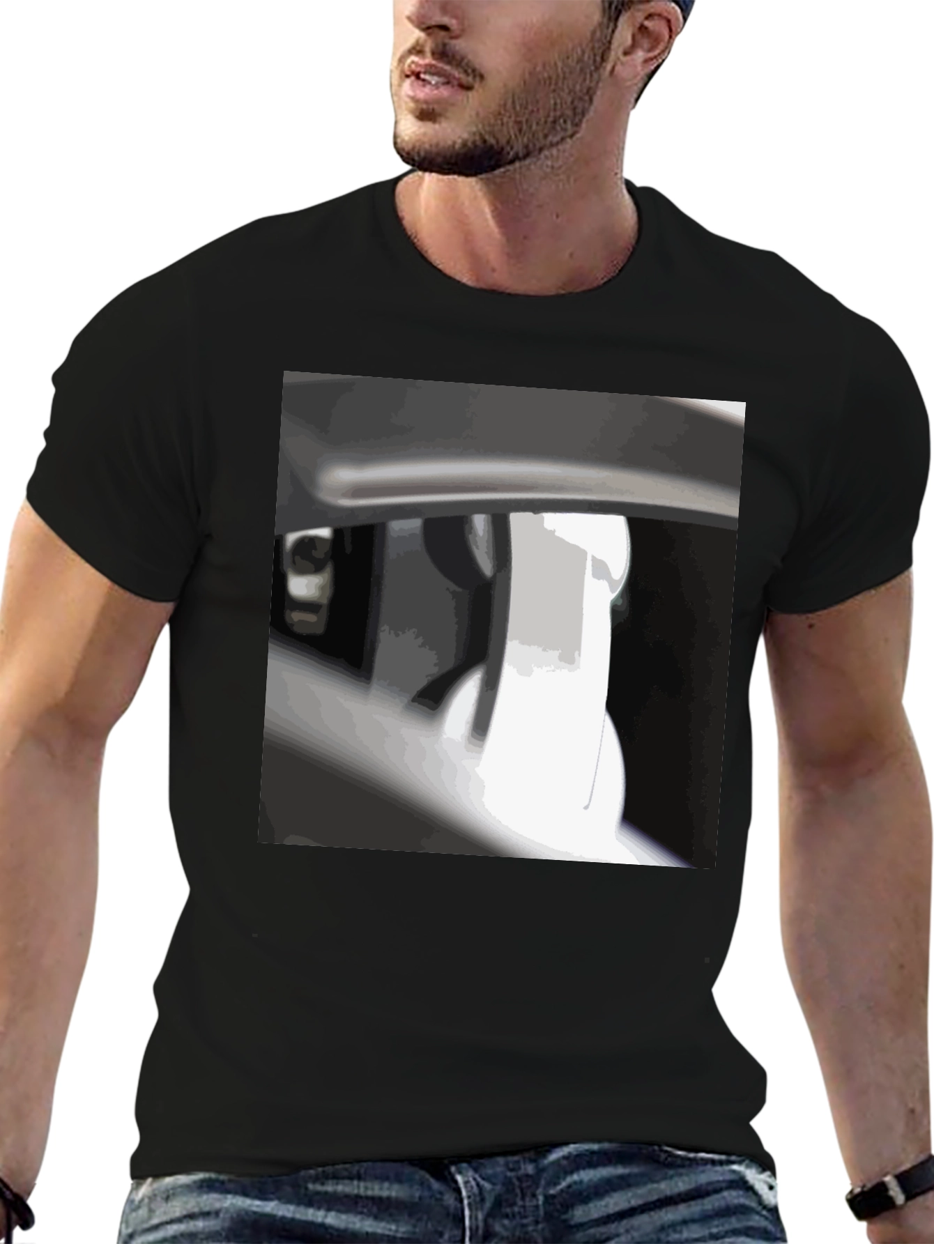 Modern Graphic Tee - Abstract Automotive Design