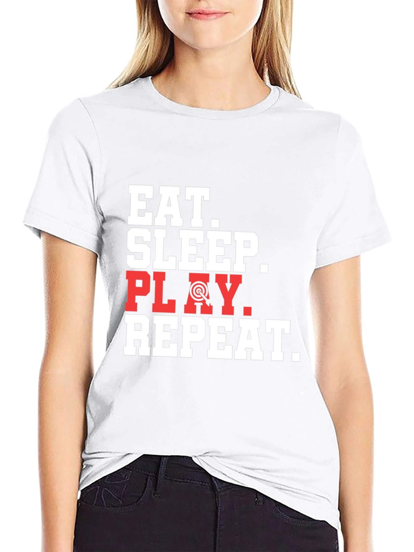 Eat Sleep Play Repeat Dart Graphic T-Shirt
