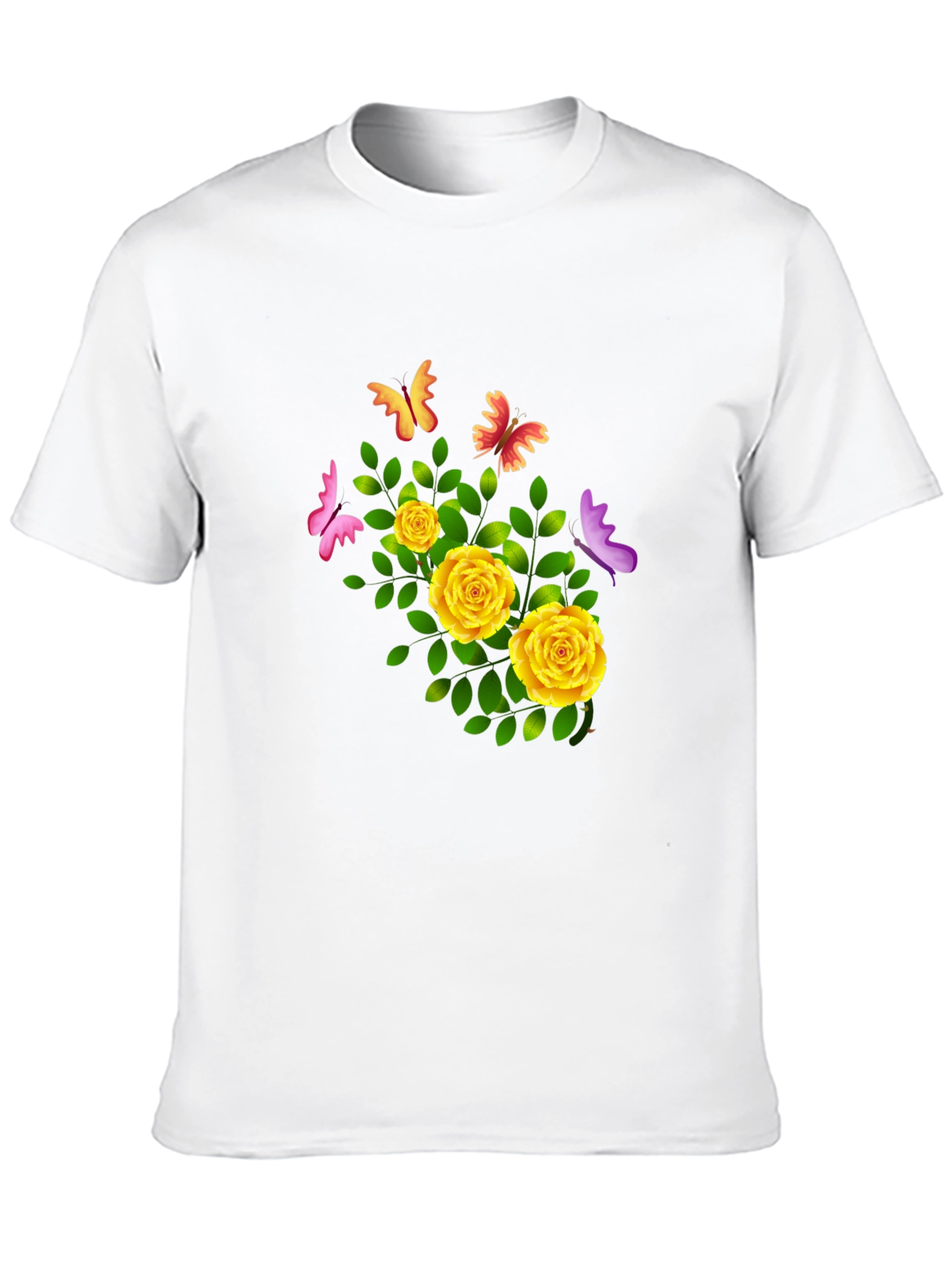 Floral Butterfly T-Shirt - Stylish & Trendy
