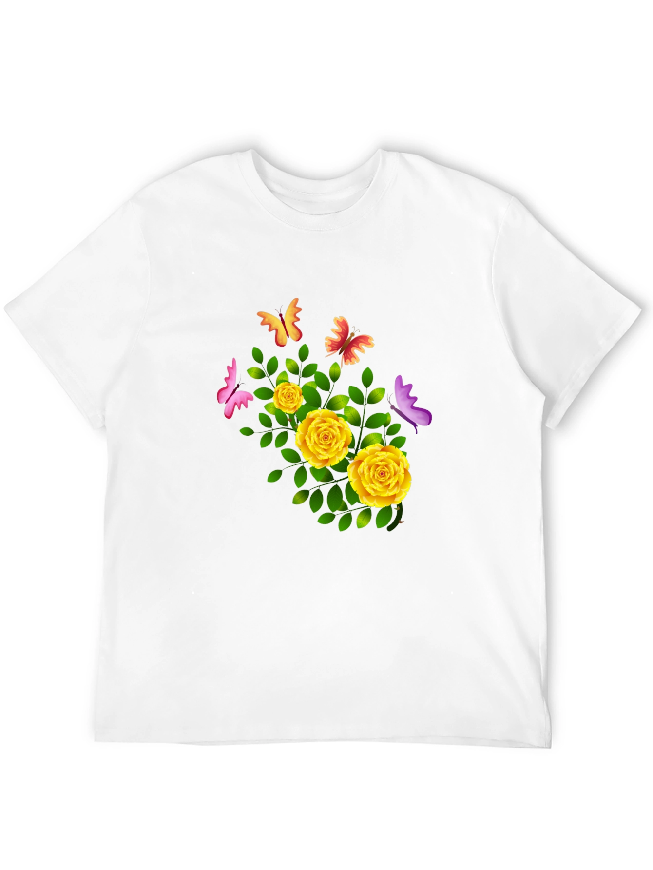 Floral Butterfly T-Shirt - Stylish & Trendy