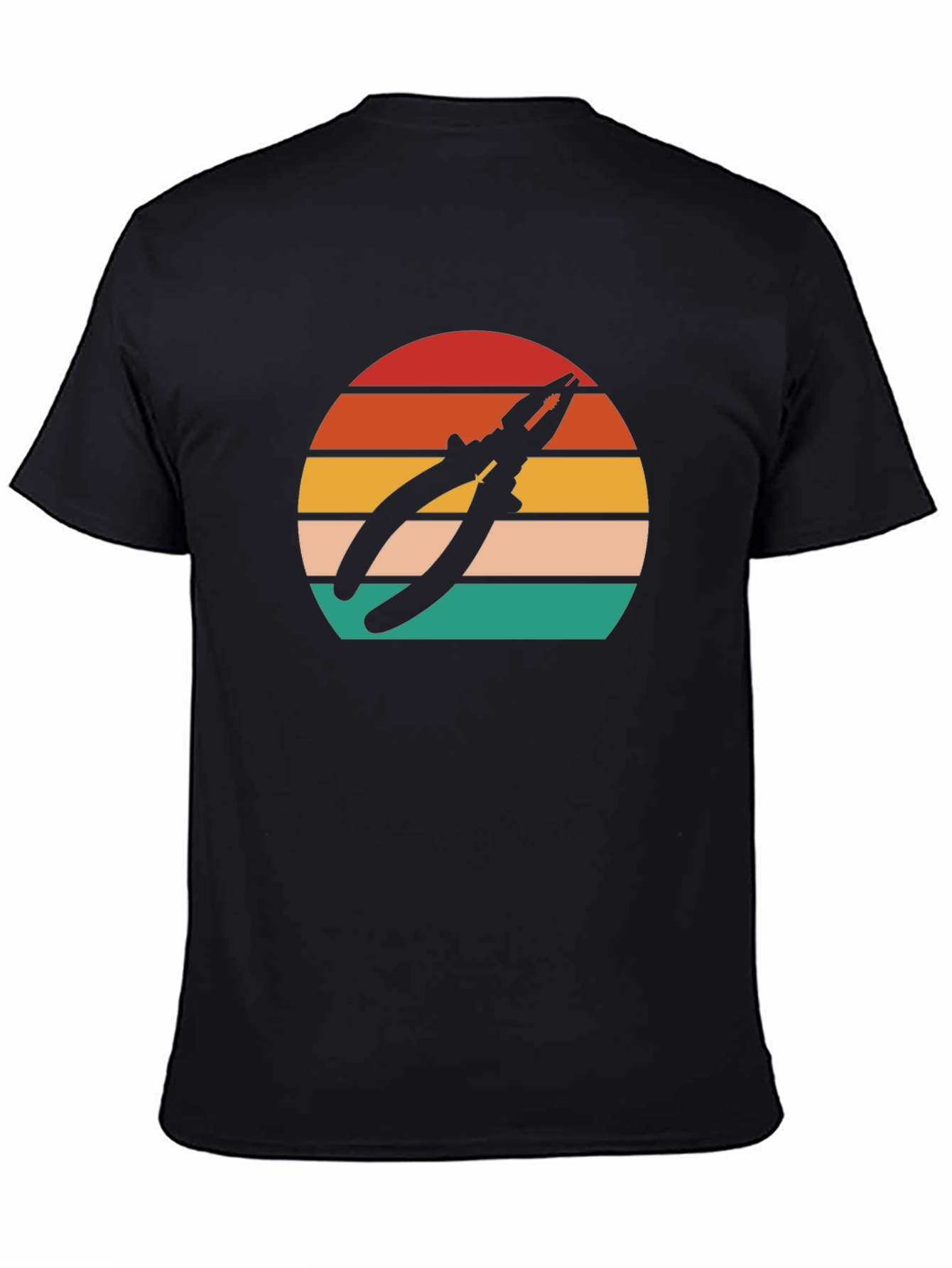 Pliers Sunset Graphic T-Shirt - Black Cotton Tee