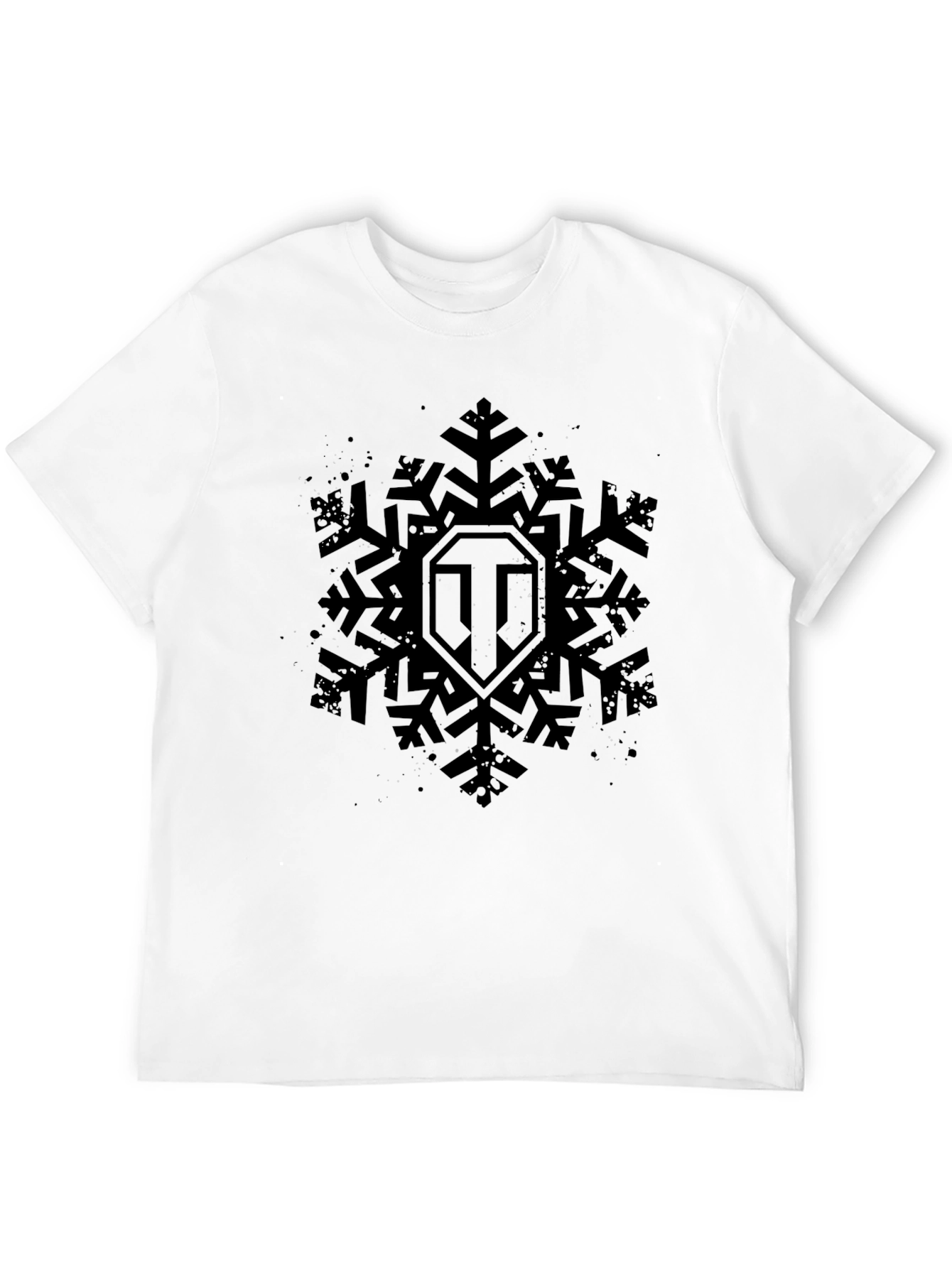 World of Tanks Snowflake Logo Black T-Shirt