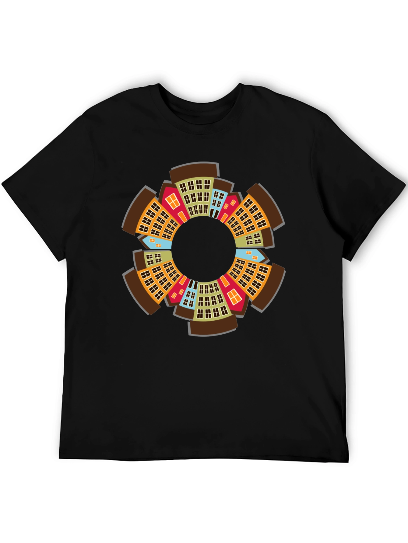Urban Circle Graphic Tee - Cityscape Fashion