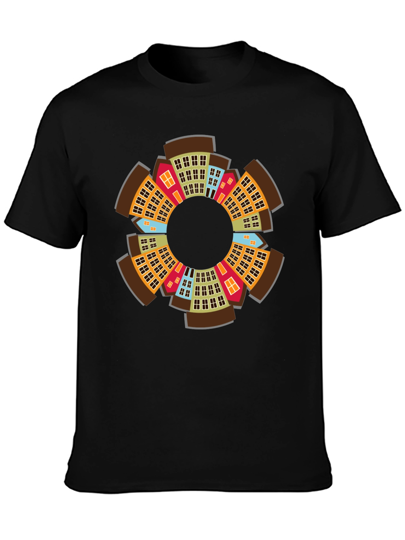 Urban Circle Graphic Tee - Cityscape Fashion