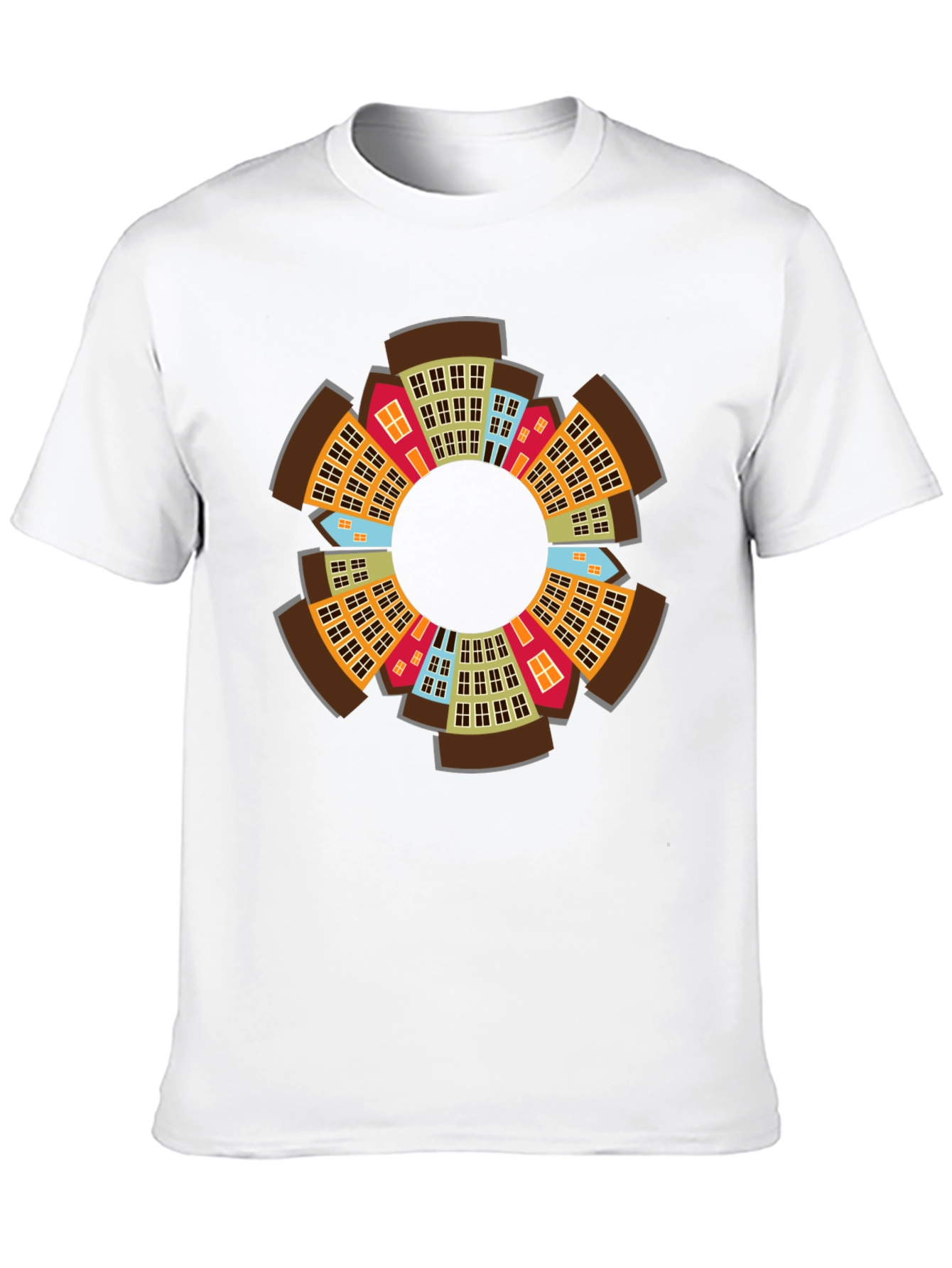 Urban Circle Graphic Tee - Cityscape Fashion