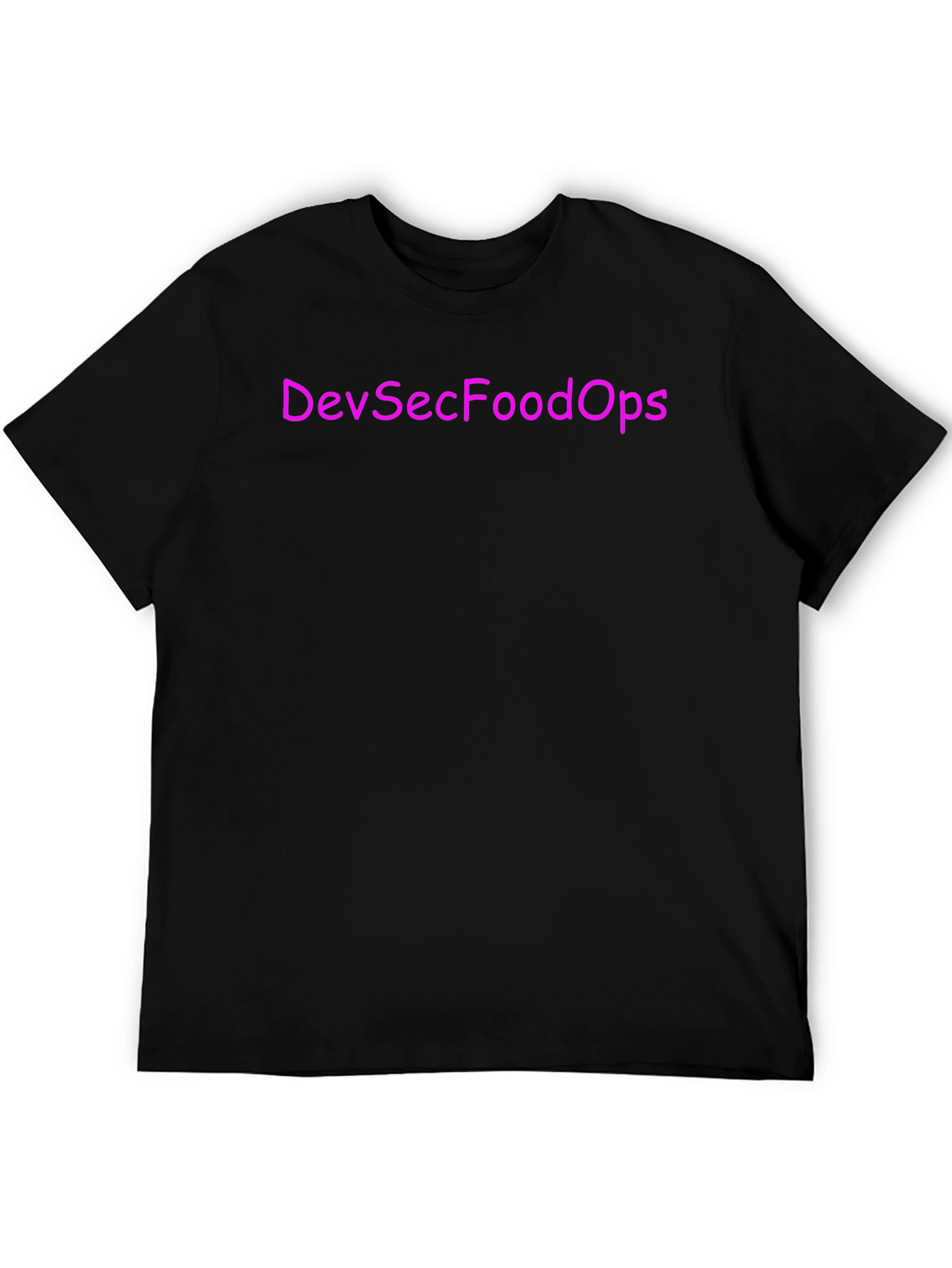 DevSecFoodOps T-Shirt - Black Crew Neck