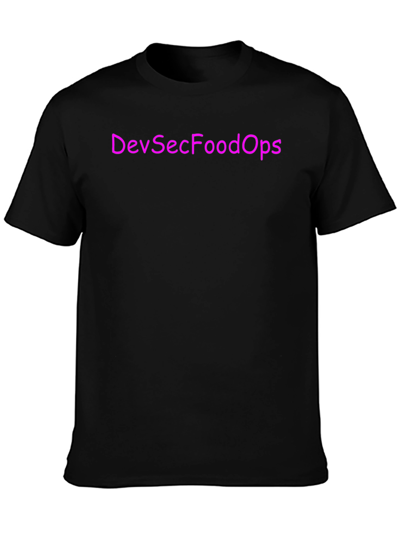 DevSecFoodOps T-Shirt - Black Crew Neck