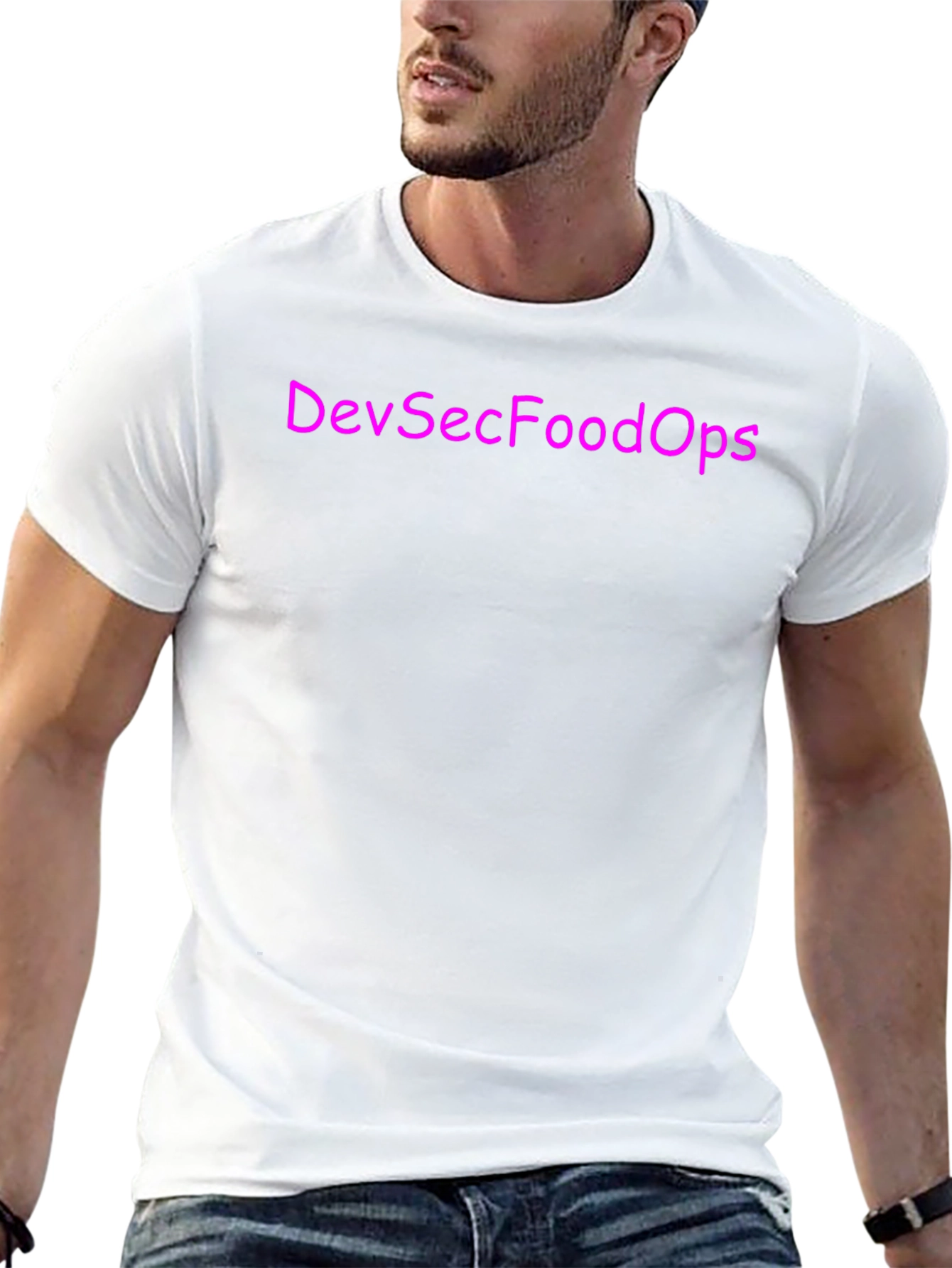 DevSecFoodOps T-Shirt - Black Crew Neck