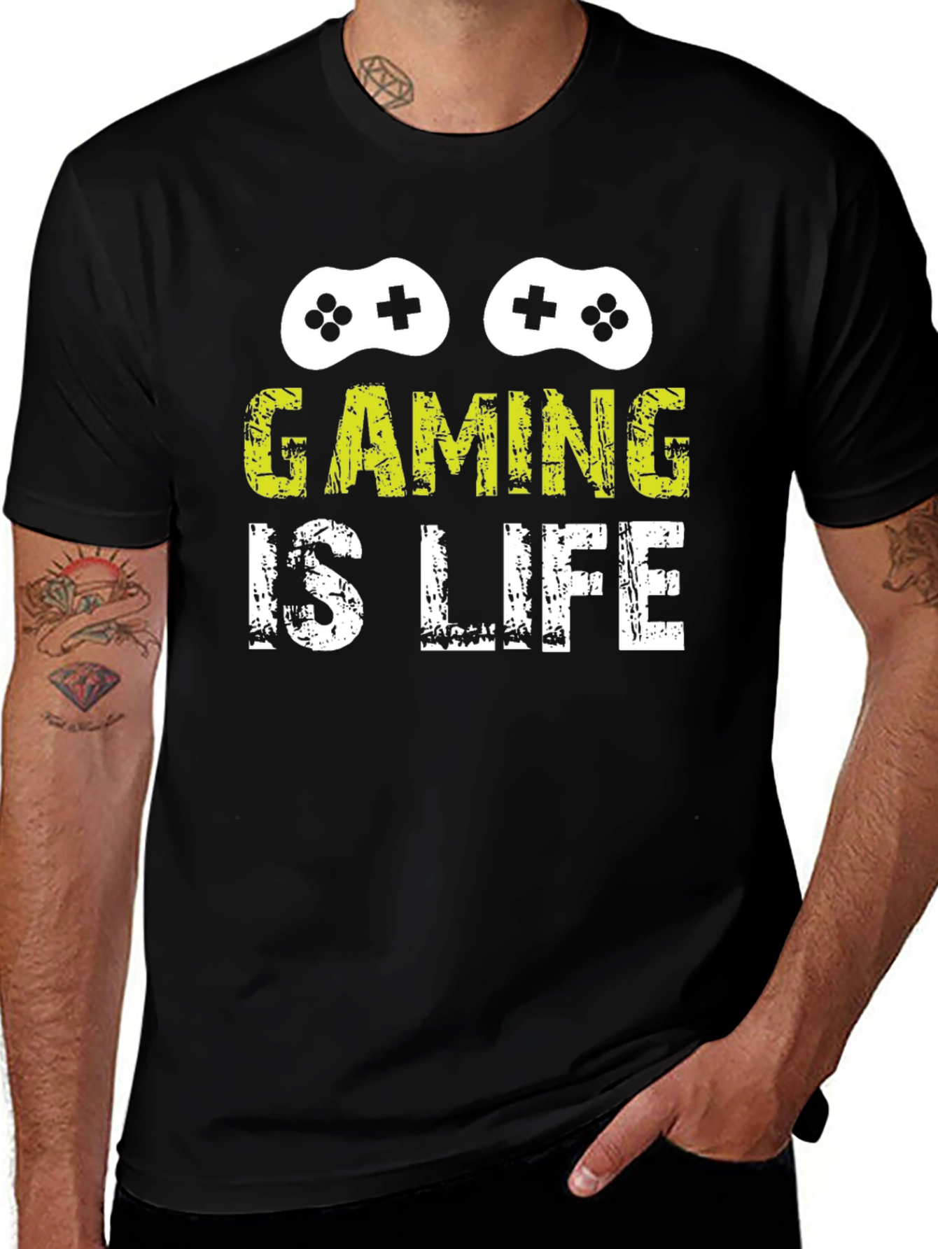 Gaming Is Life Black T-Shirt