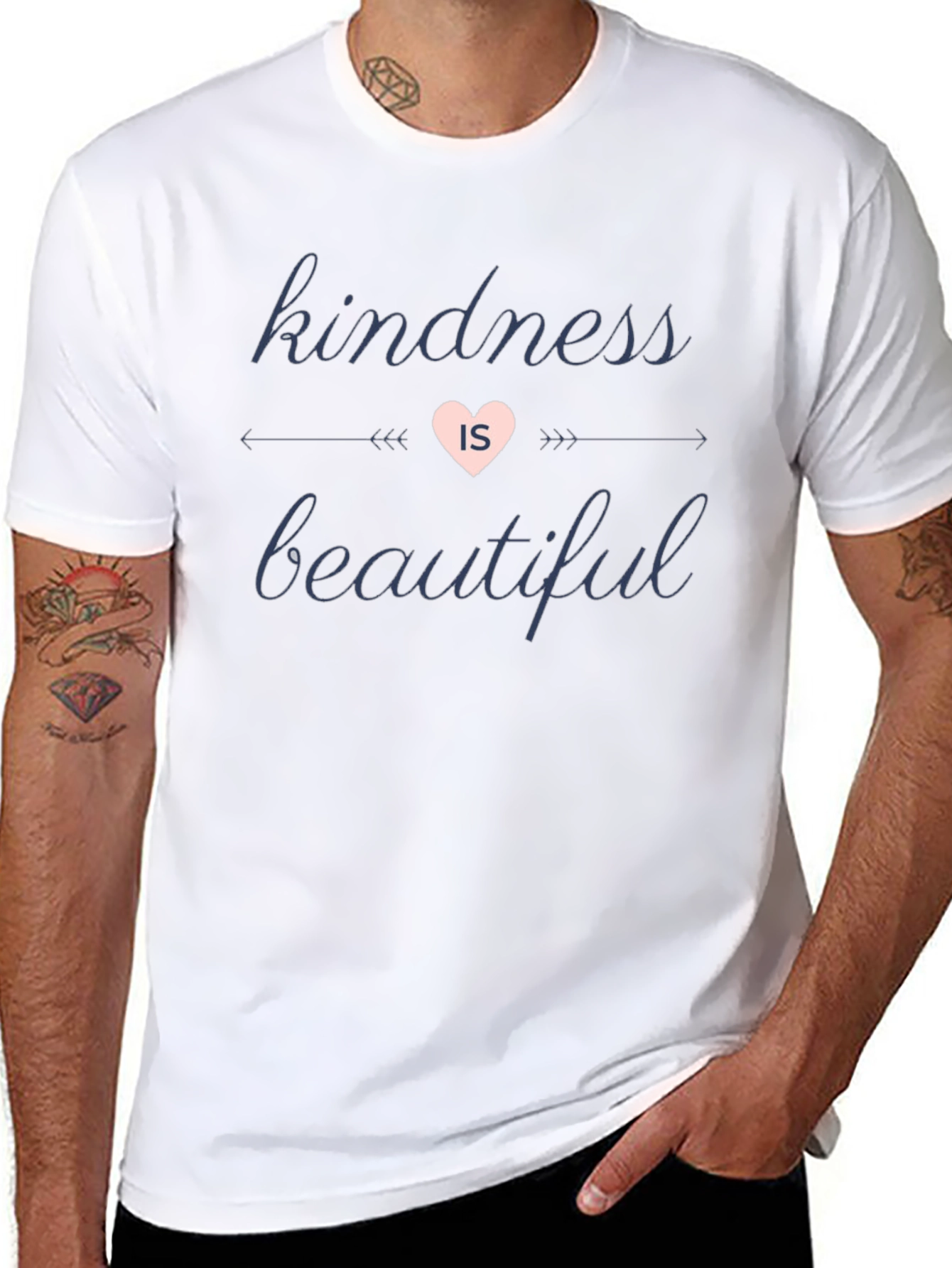 Kindness Is Beautiful Heart Graphic T-Shirt