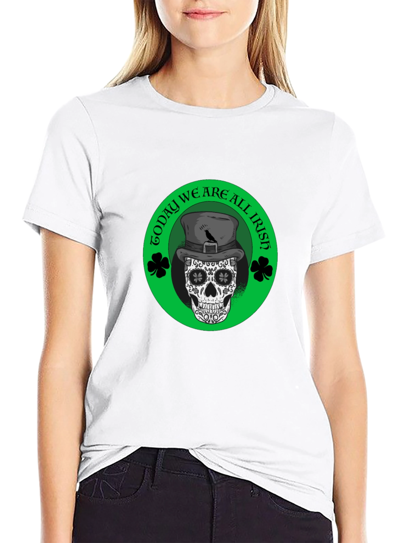 St. Patricks Day Skull Graphic Tee