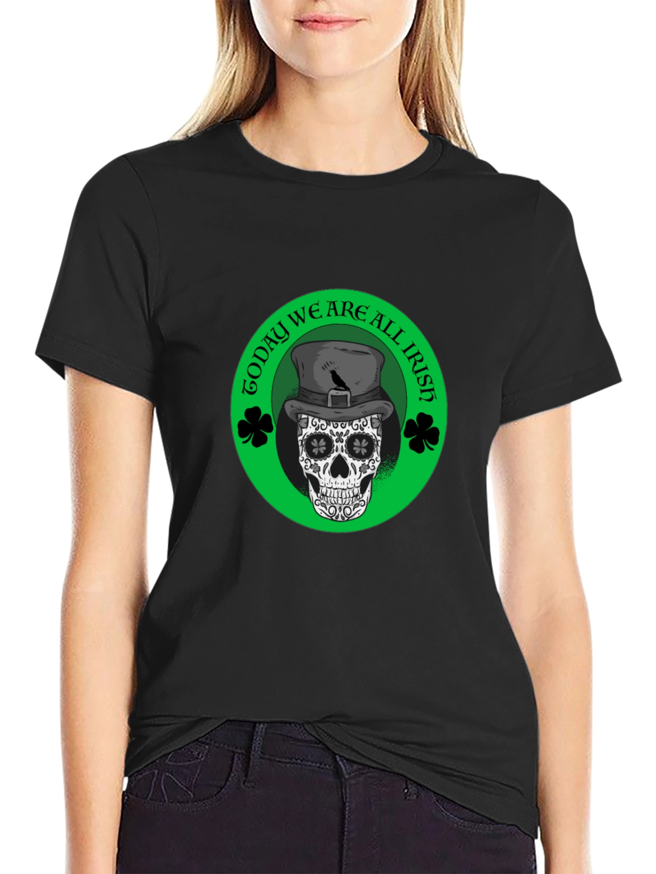 St. Patricks Day Skull Graphic Tee