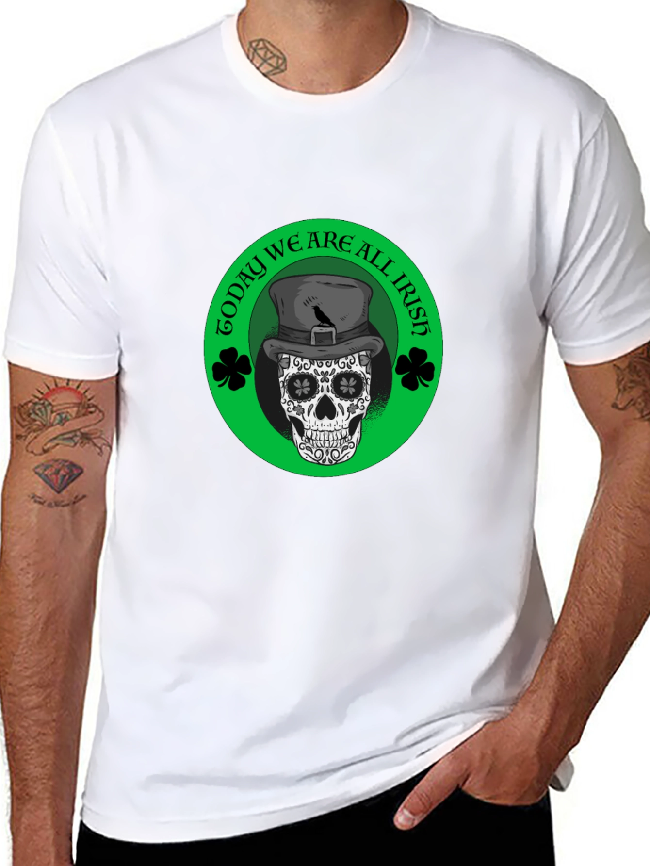 St. Patricks Day Skull Graphic Tee
