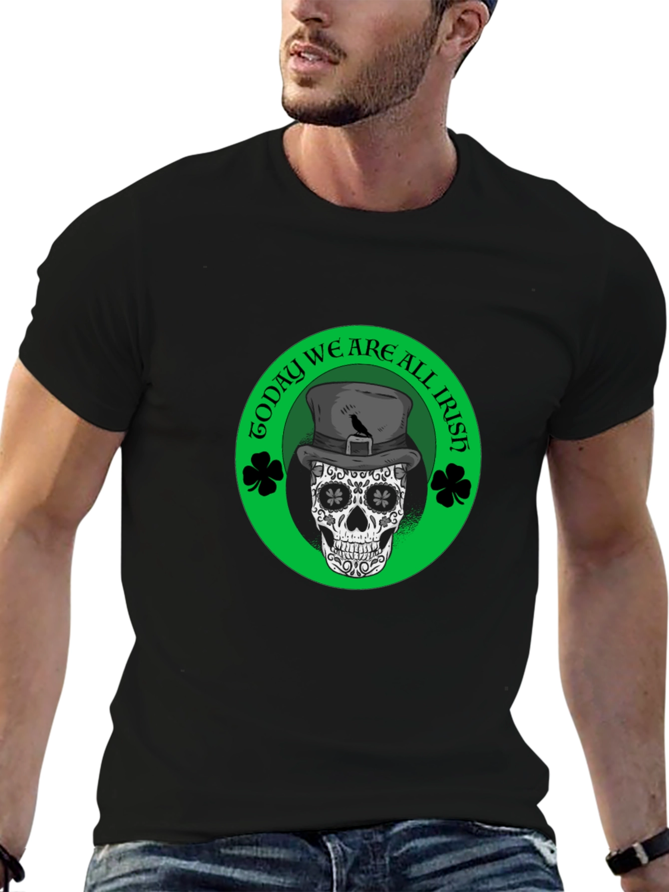 St. Patricks Day Skull Graphic Tee