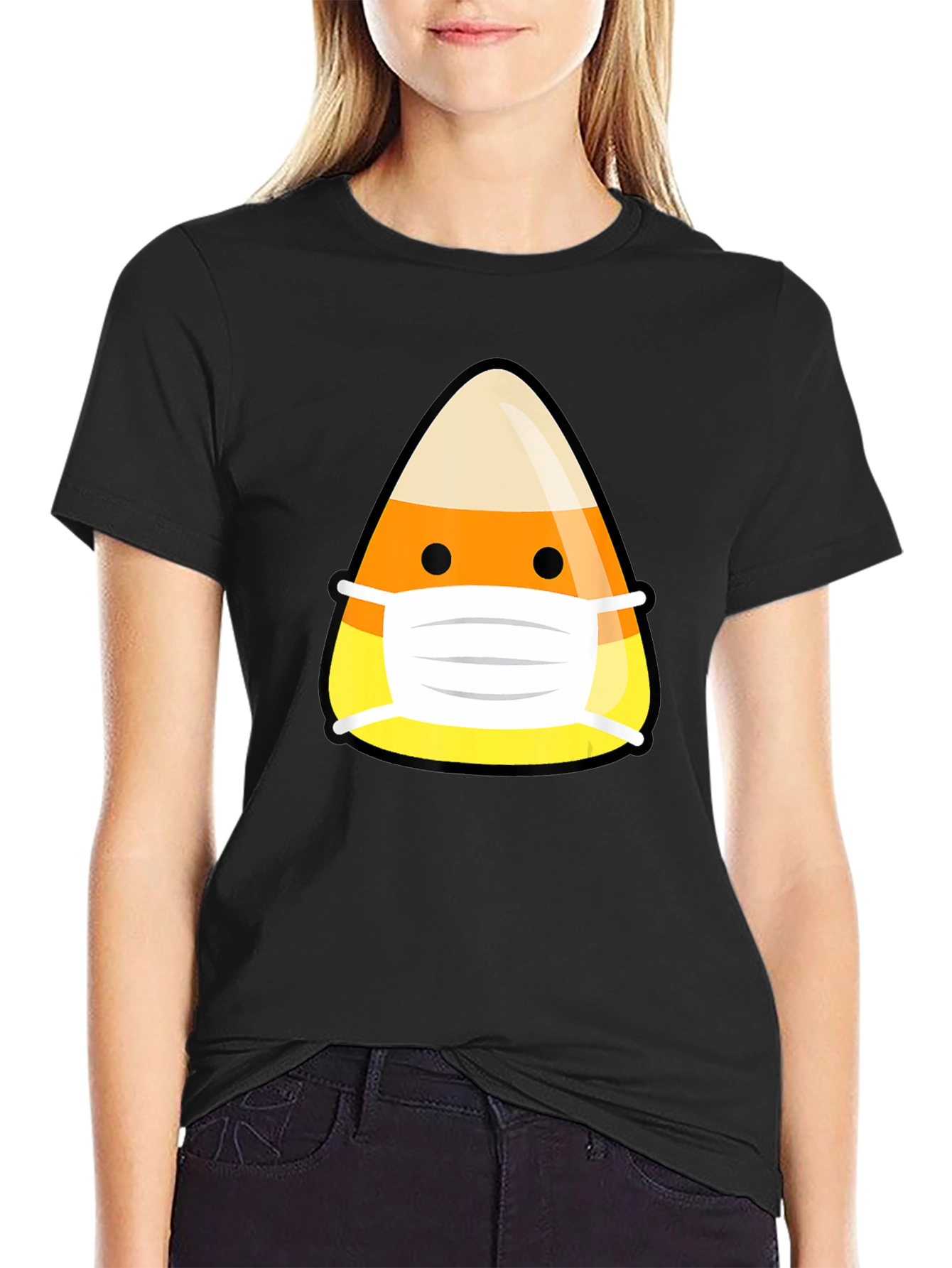 Candy Corn Mask Graphic Tee