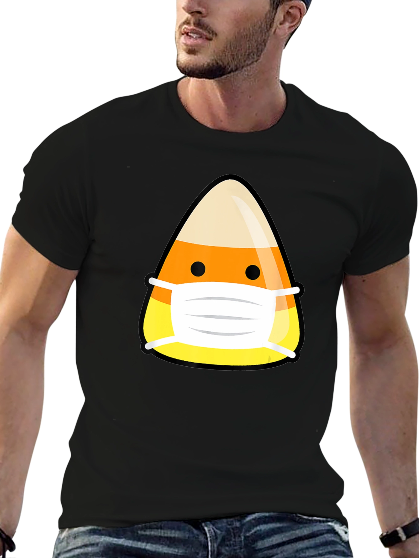 Candy Corn Mask Graphic Tee