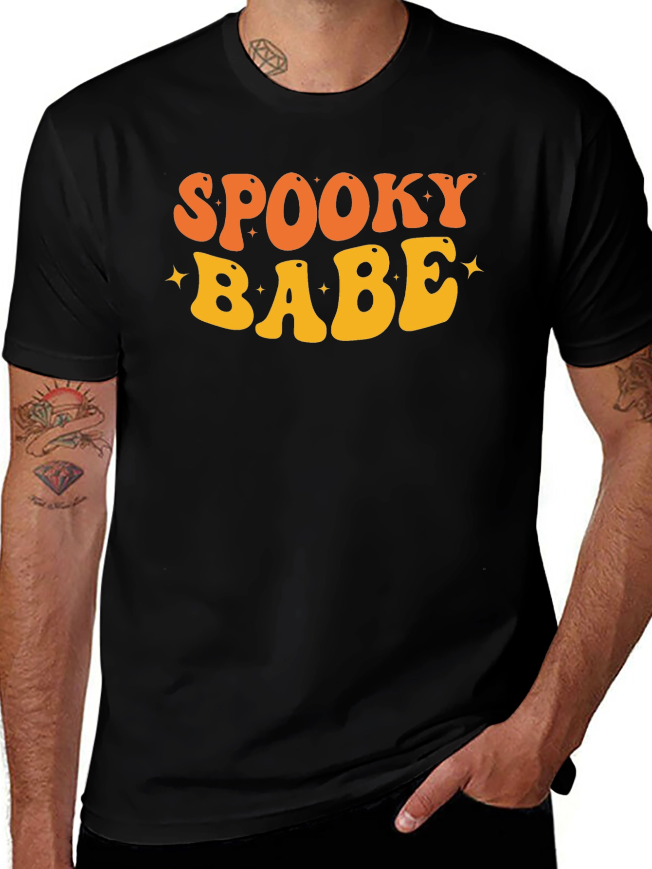 Spooky Babe Graphic Print Halloween T-Shirt