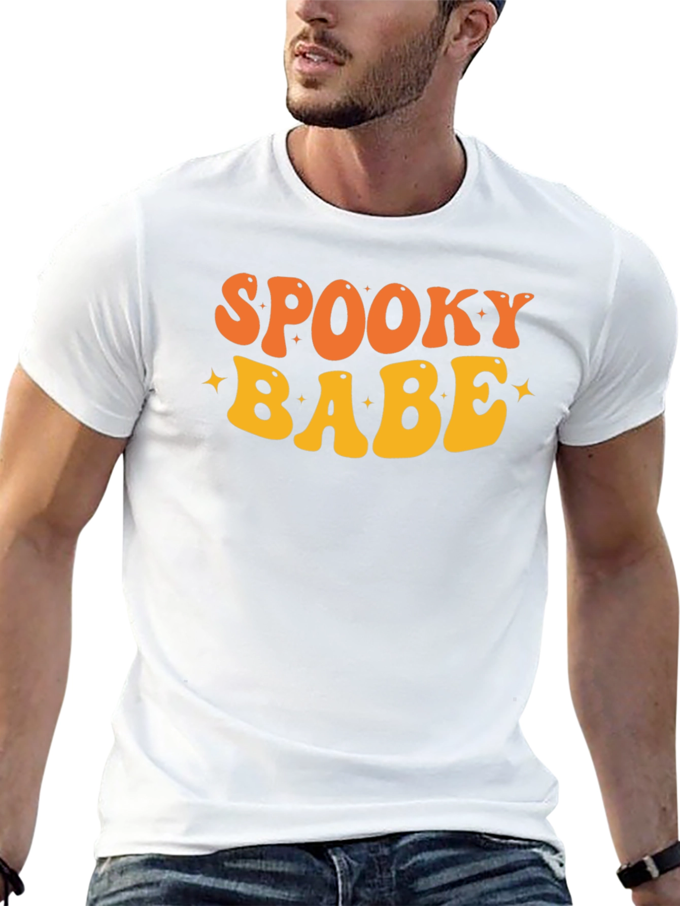 Spooky Babe Graphic Print Halloween T-Shirt