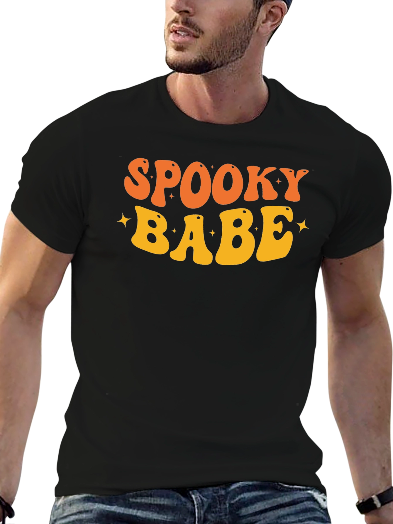 Spooky Babe Graphic Print Halloween T-Shirt