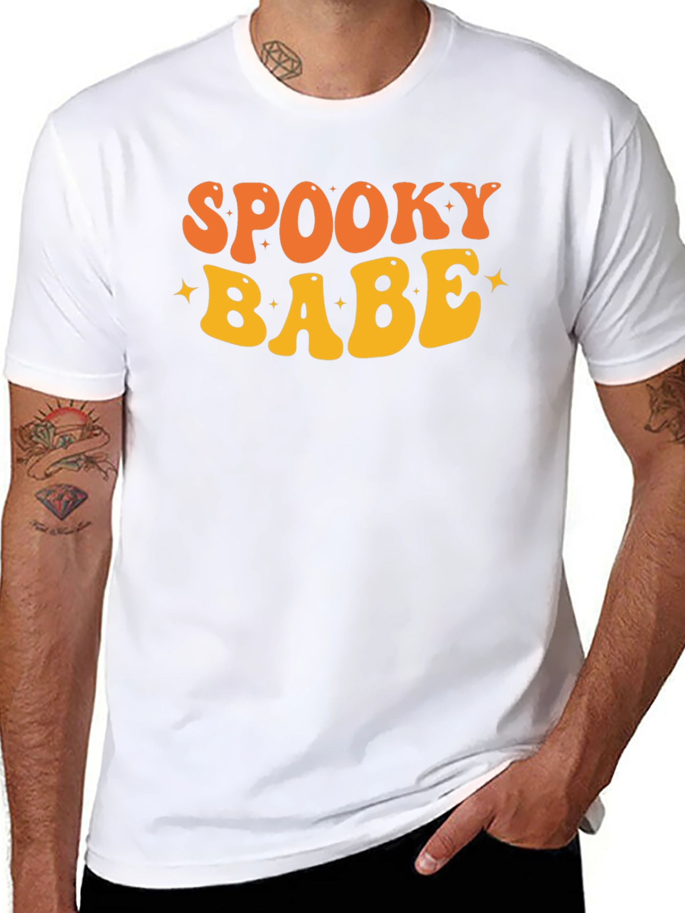 Spooky Babe Graphic Print Halloween T-Shirt