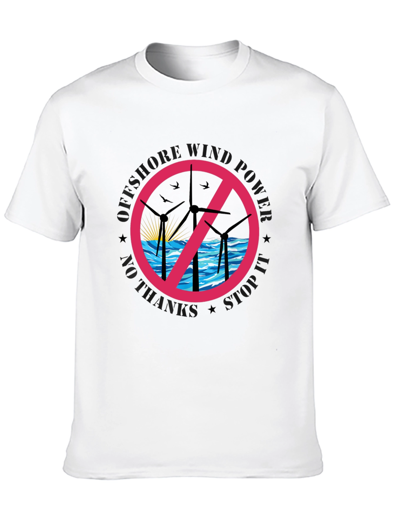 No Offshore Wind Power Graphic T-Shirt