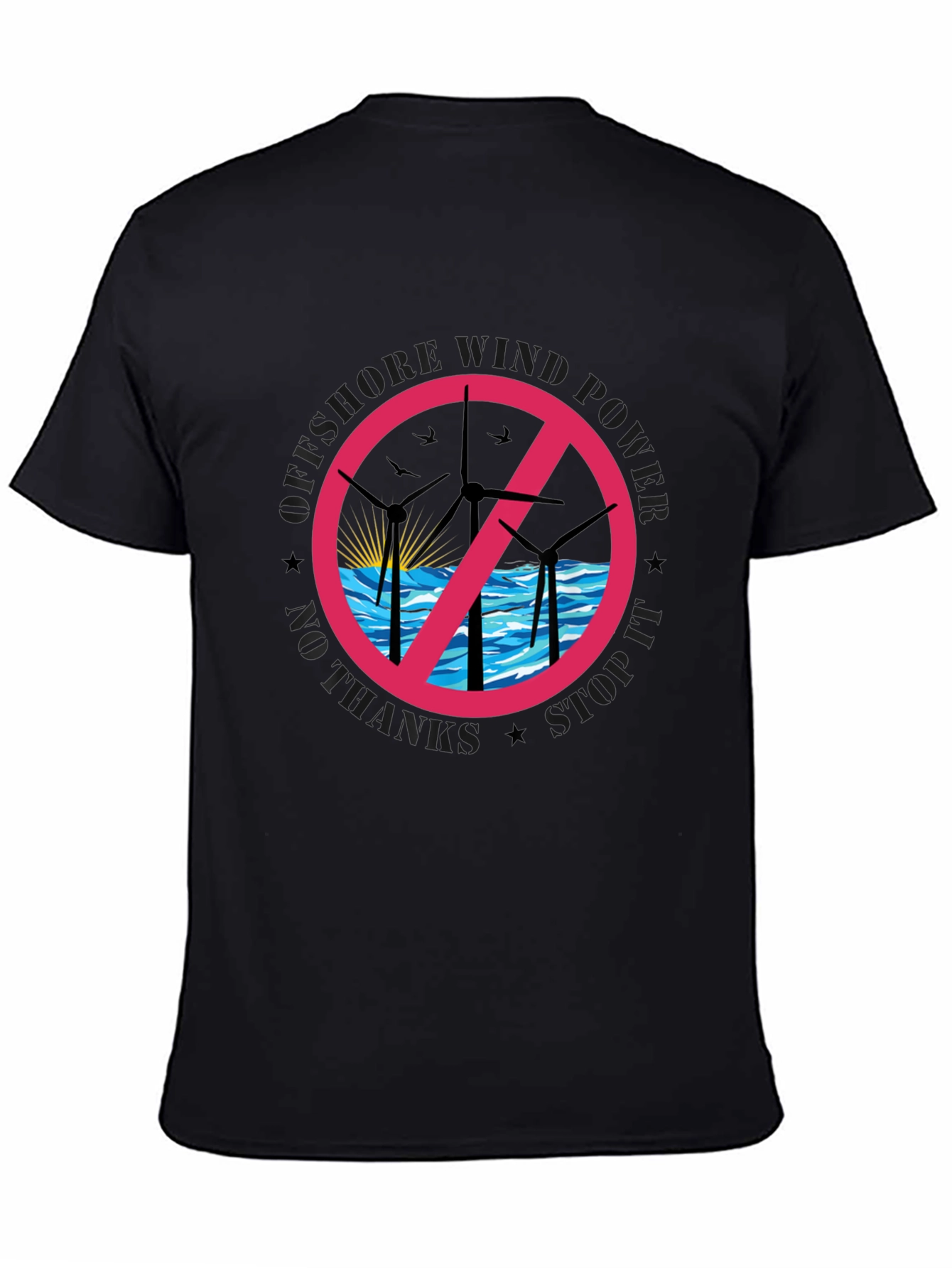 No Offshore Wind Power Graphic T-Shirt