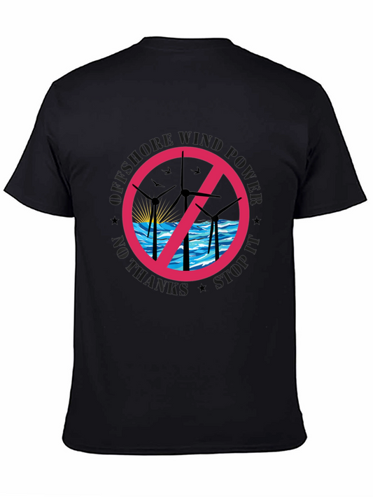 No Offshore Wind Power Graphic T-Shirt