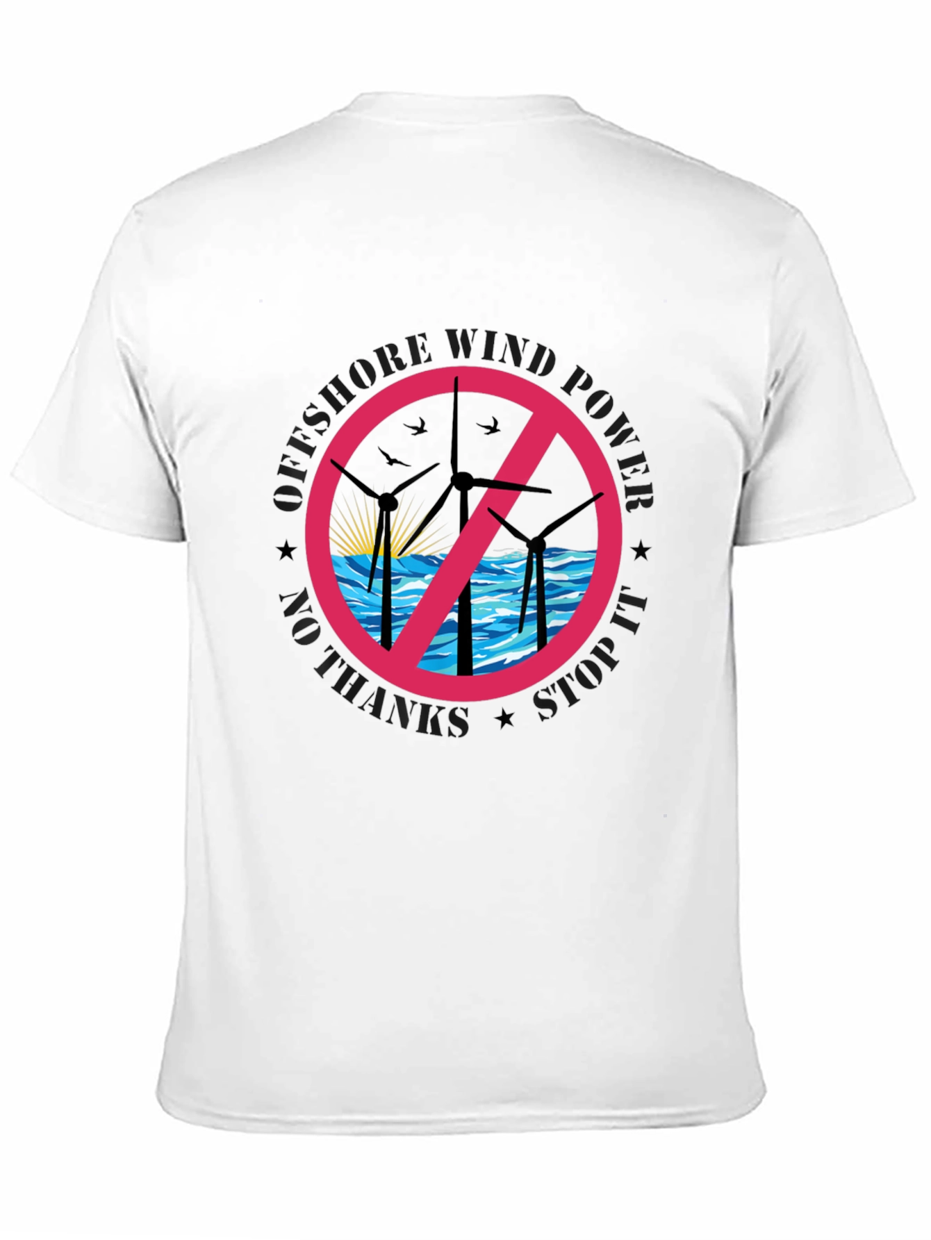 No Offshore Wind Power Graphic T-Shirt
