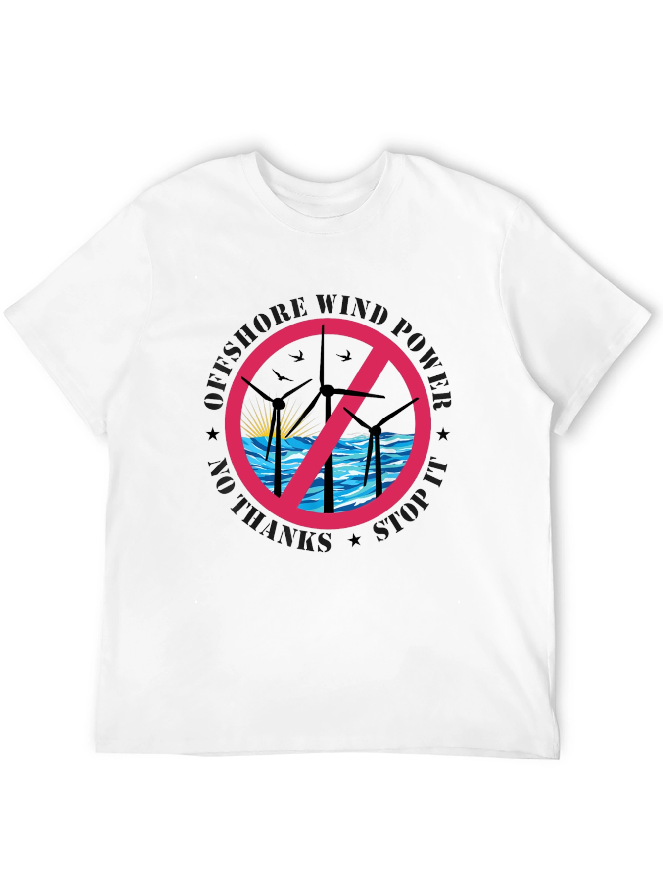 No Offshore Wind Power Graphic T-Shirt