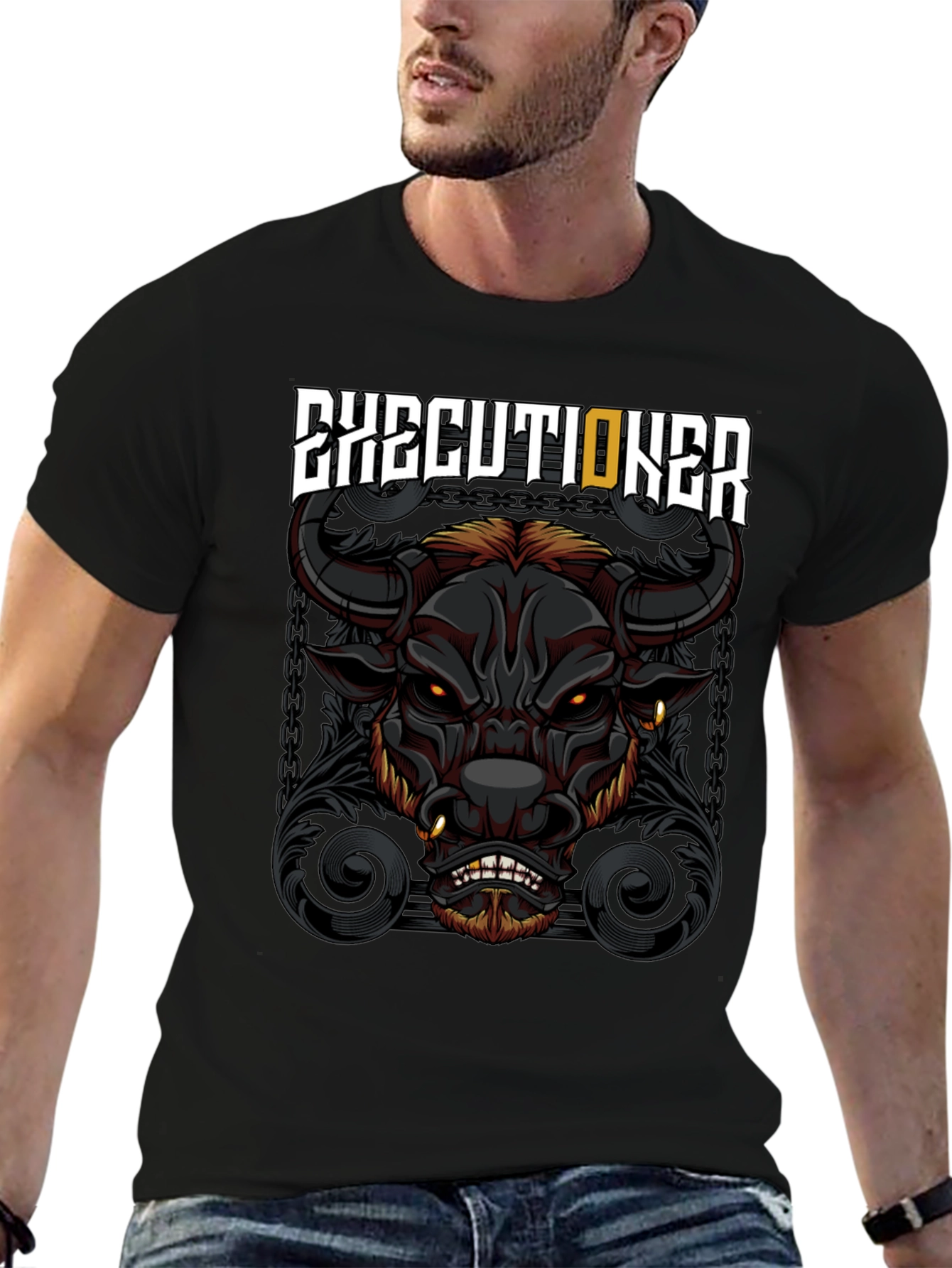 Executioner Bull Graphic Tee - Mens Black T-Shirt