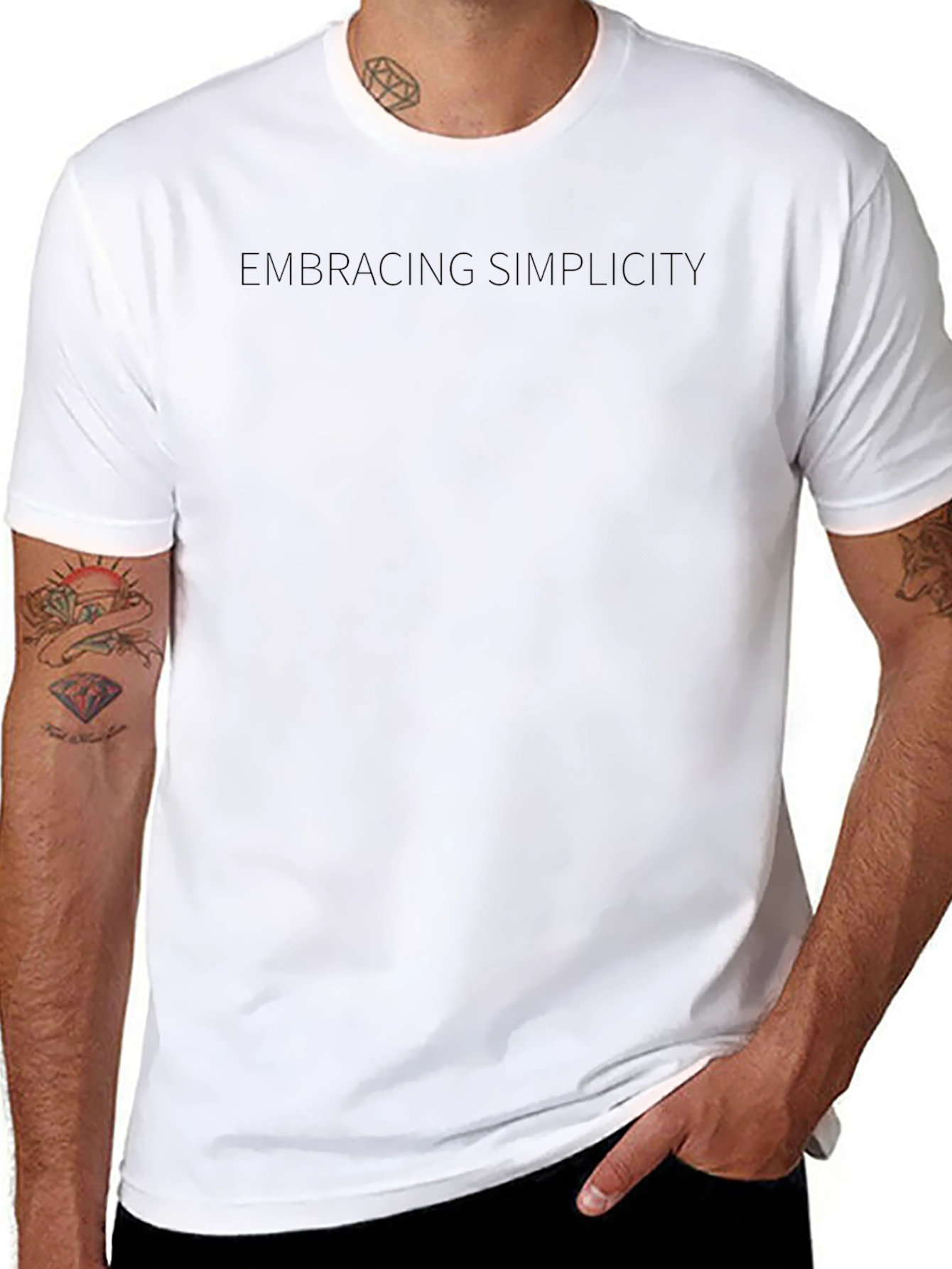 Embracing Simplicity Black Tee - Minimalist Style