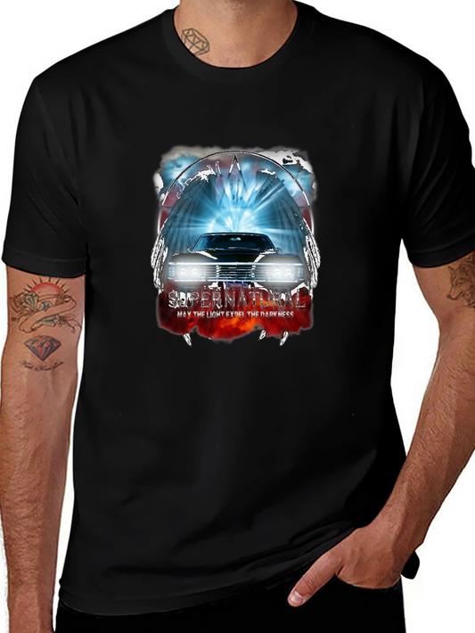 Supernatural Car Graphic T-Shirt - Mens Black Tee