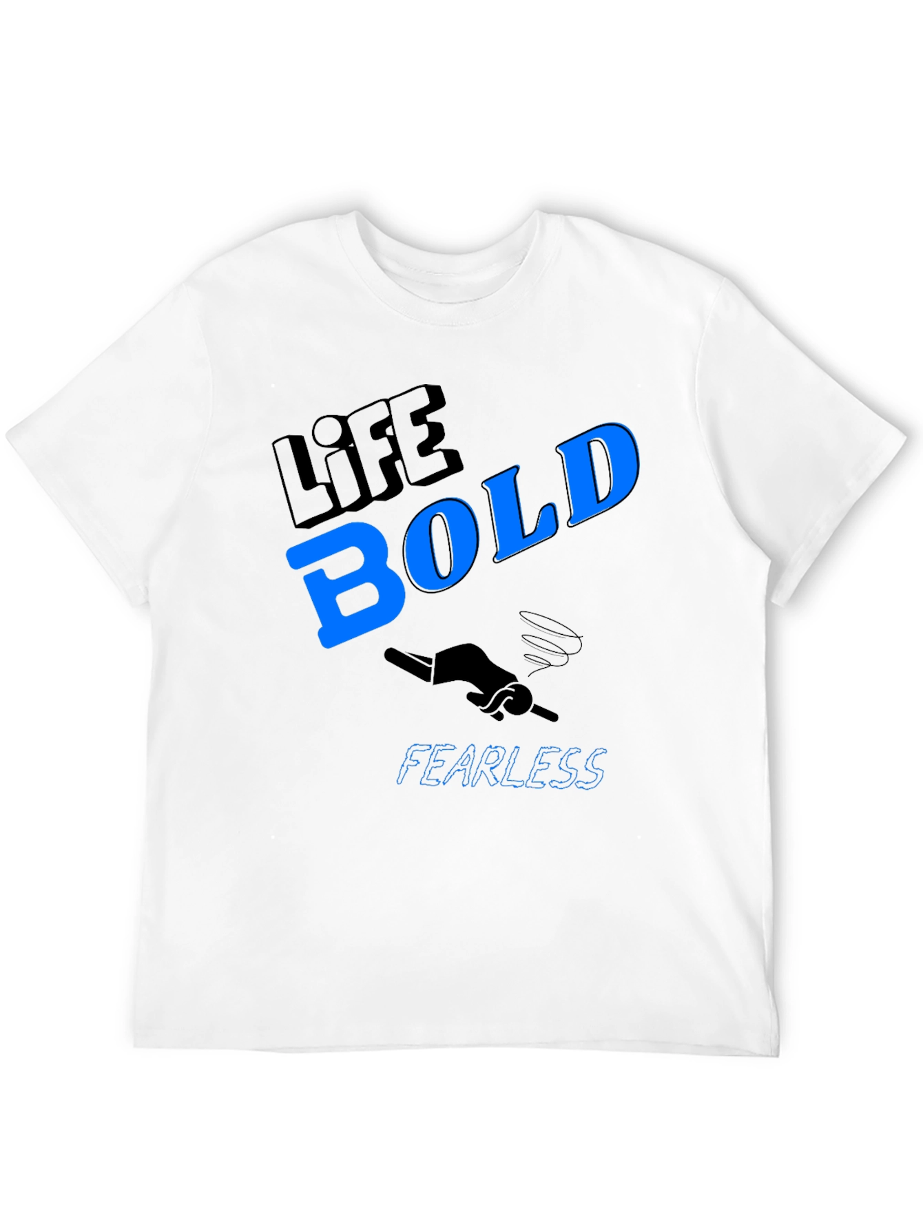 Life Bold Fearless Graphic Tee - Black