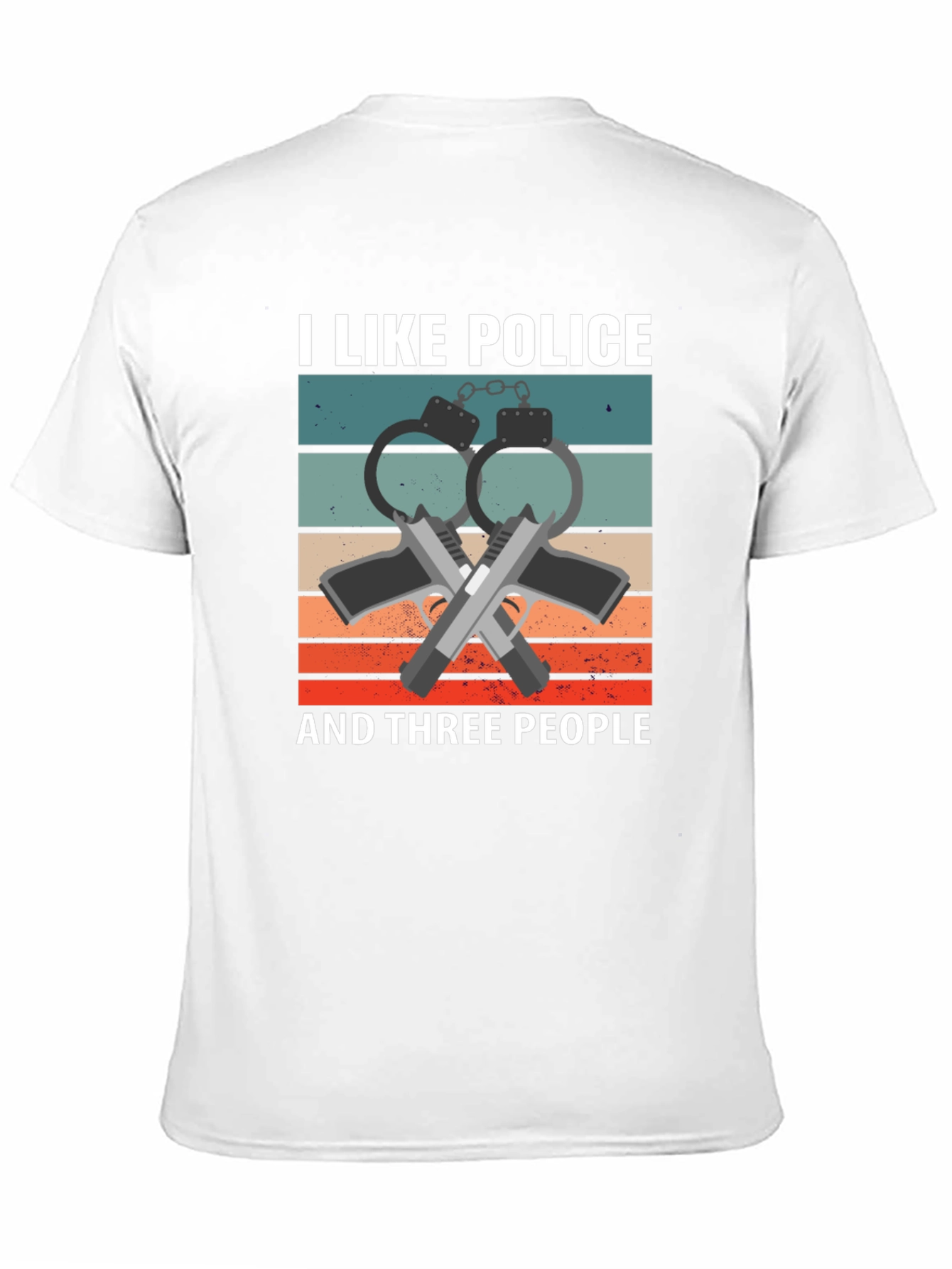 I Like Police and Three People Graphic T-Shirt