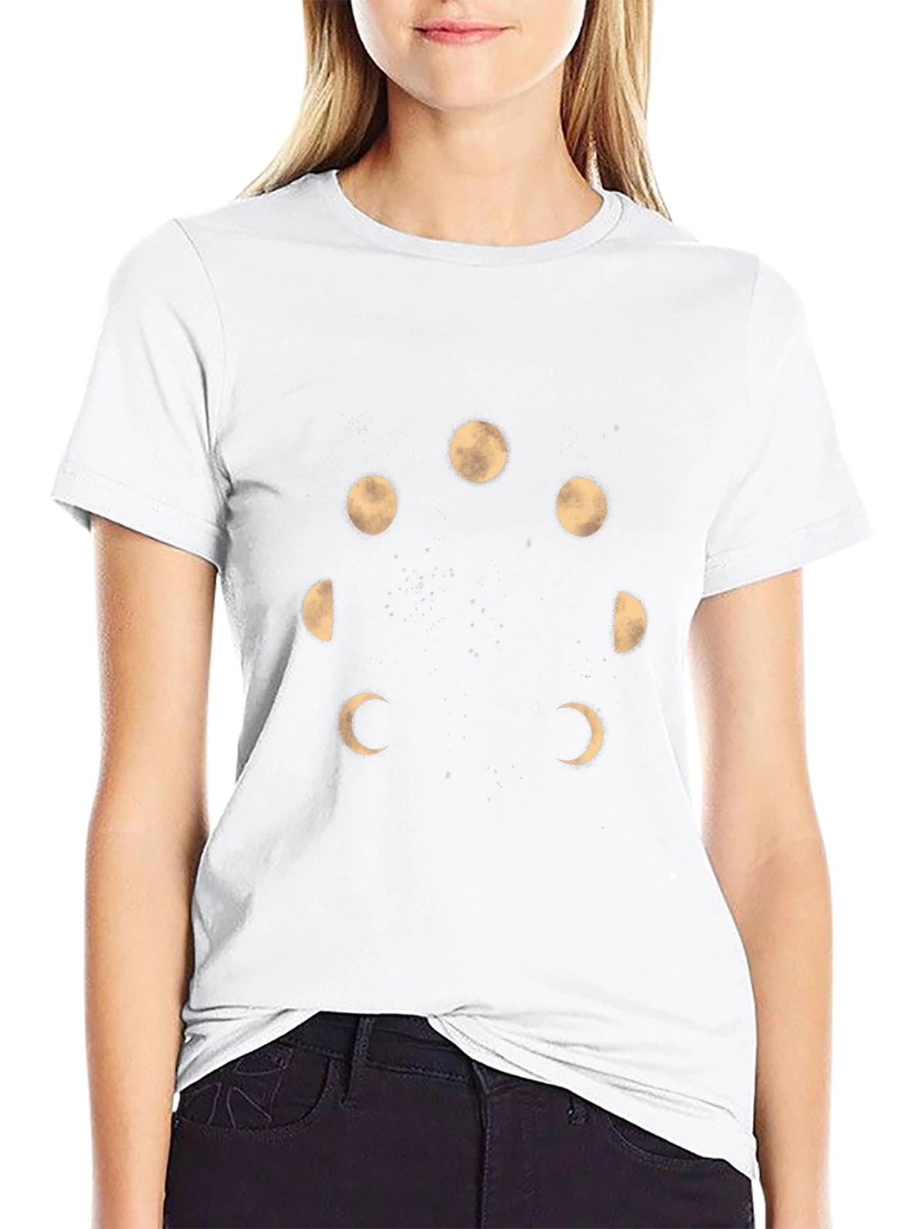 Lunar Phase T-Shirt - Black Graphic Tee