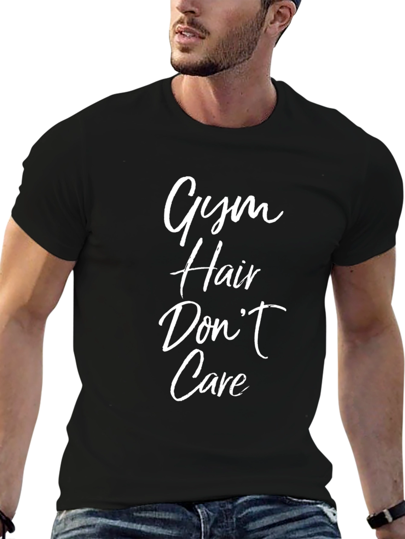 Gym Hair Dont Care Black T-Shirt