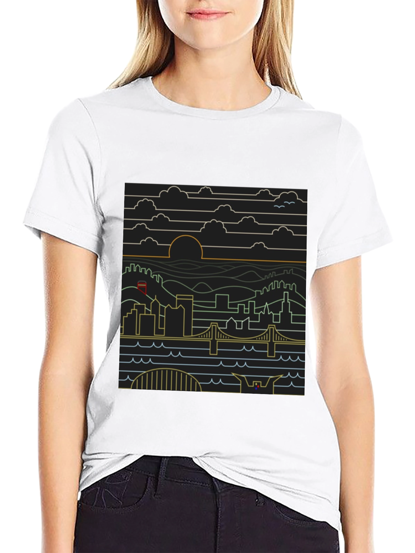 Modern Cityscape Graphic Tee