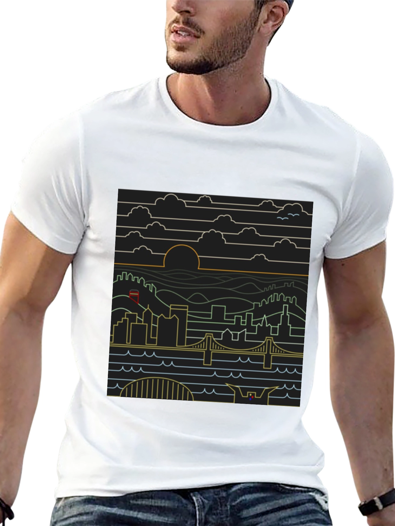 Modern Cityscape Graphic Tee