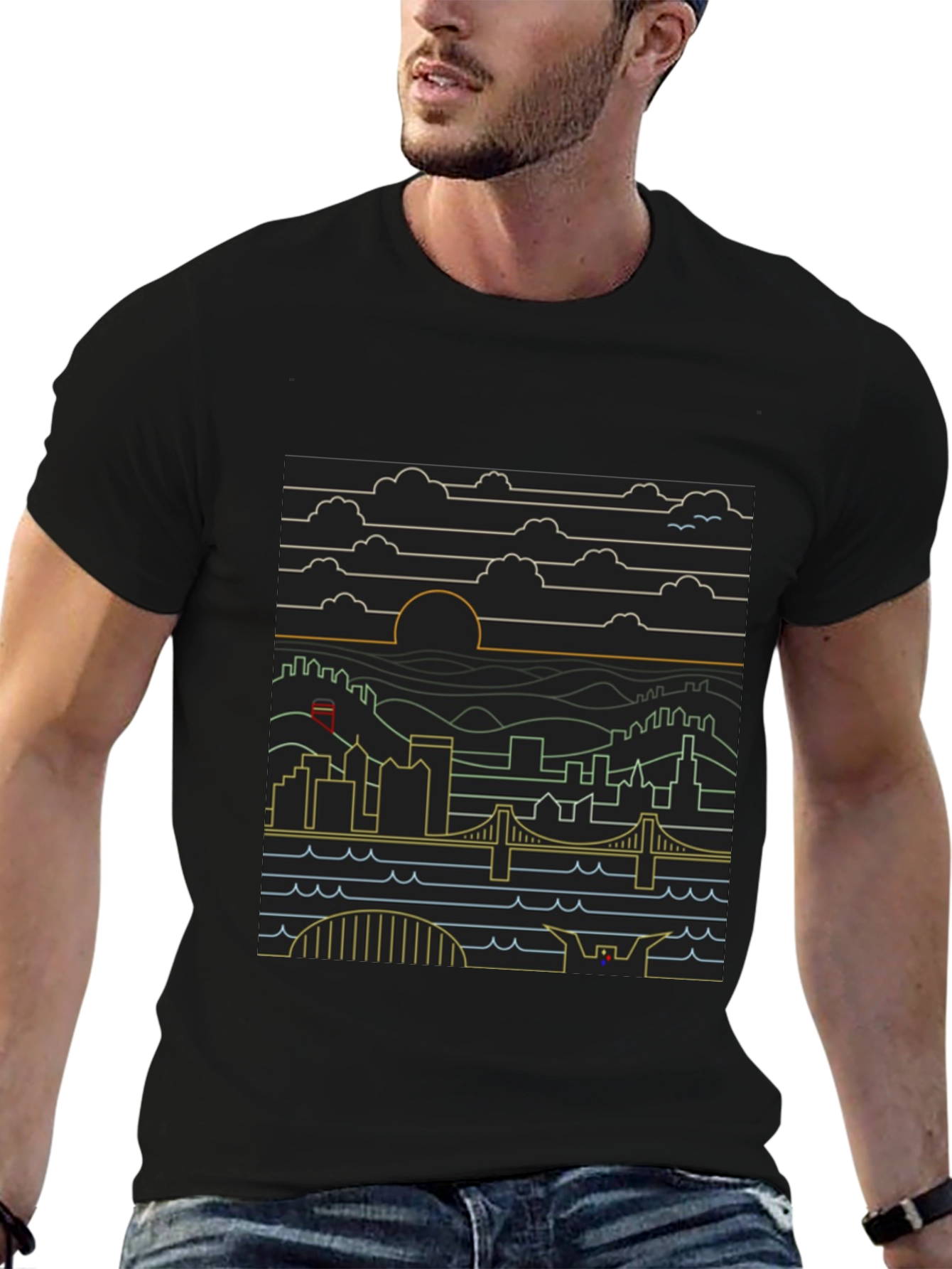 Modern Cityscape Graphic Tee