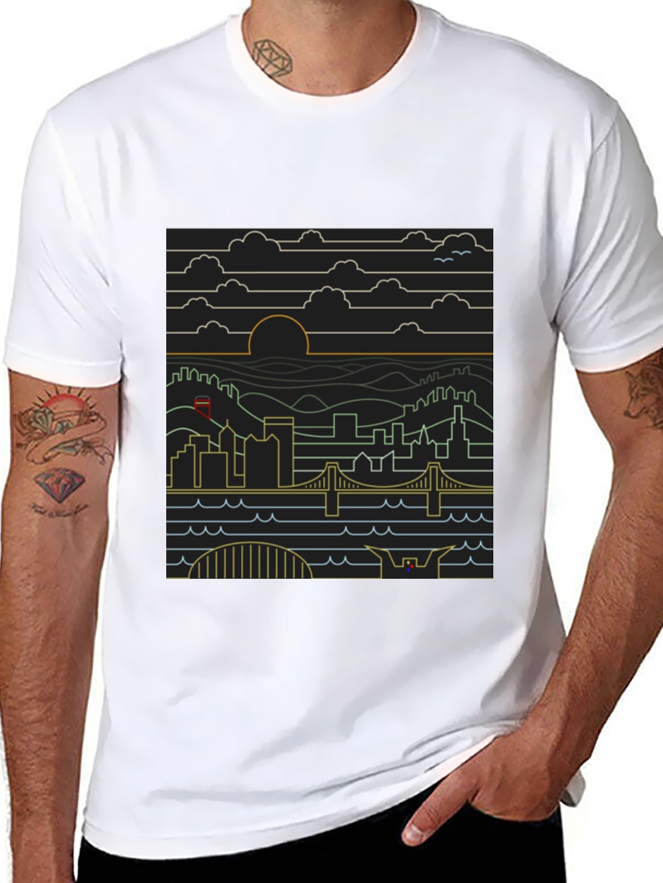 Modern Cityscape Graphic Tee